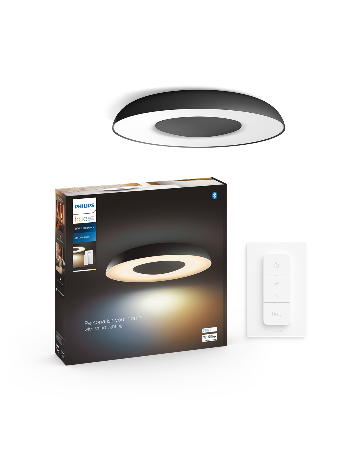 Philips Hue Still Plafond Loftlampe - Sort, Smart Home