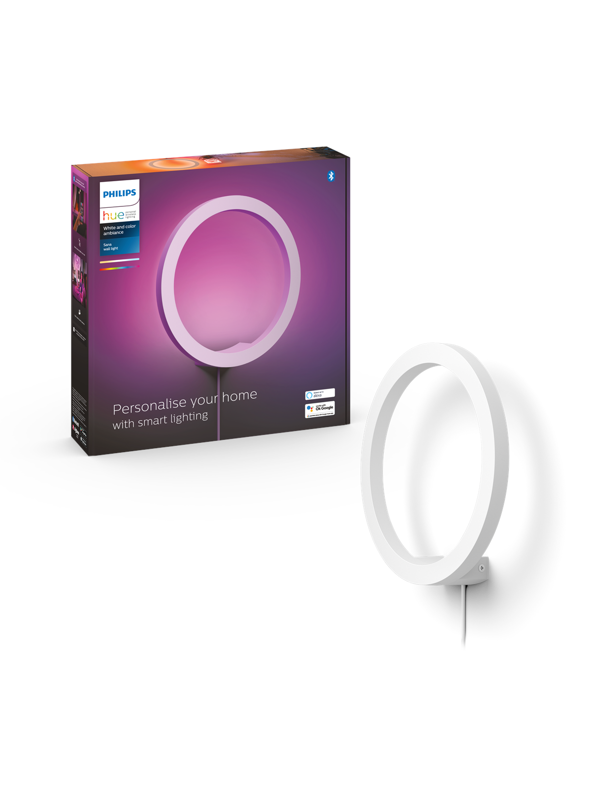 Philips Hue Sana Væglampe - Hvid, Smart Home