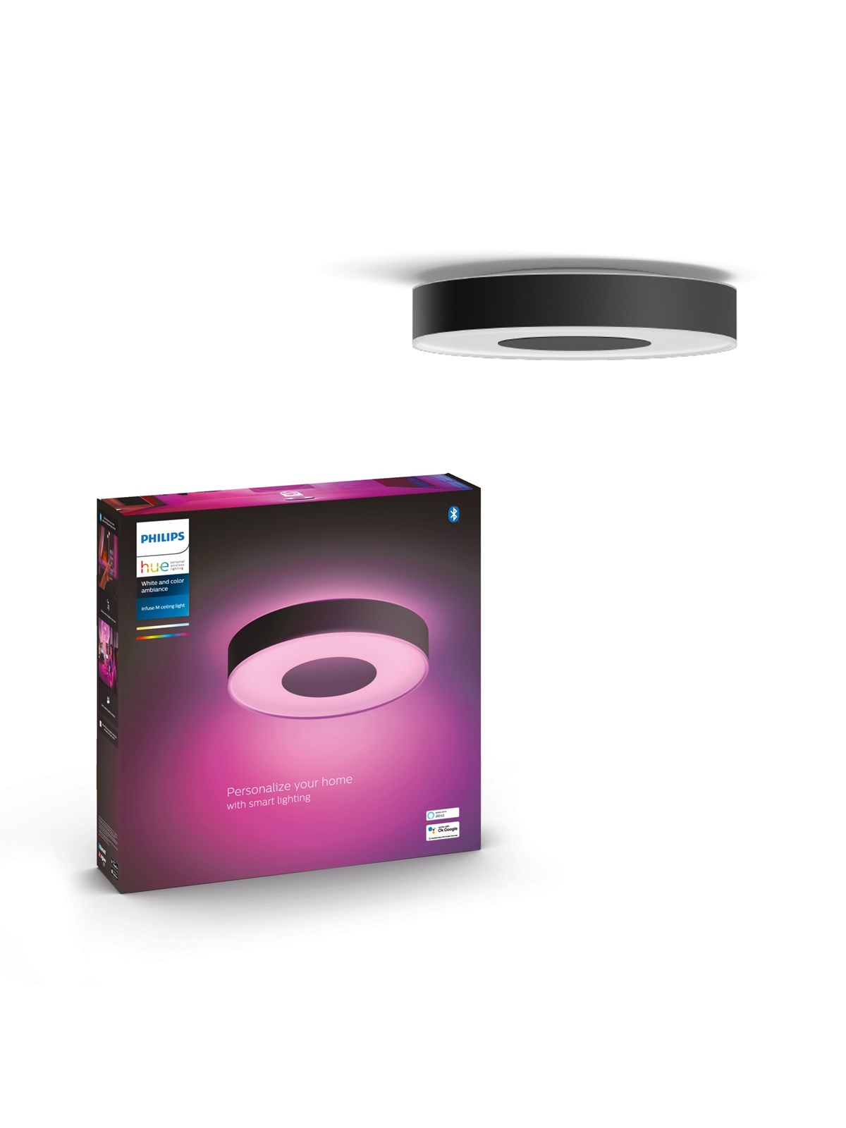 Philips Hue Infuse Medium Loft Plafond Lampe - Sort, Smart Home