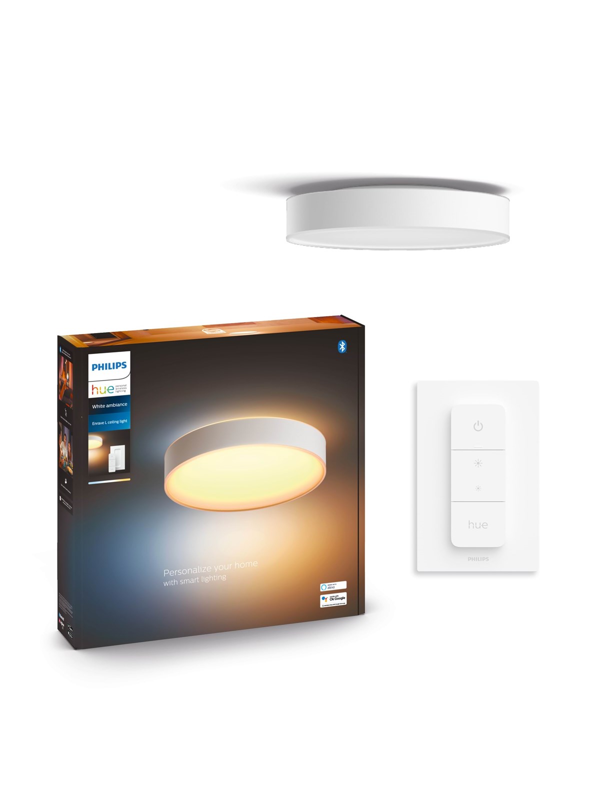 Philips Hue Enrave Stor Loftlampe - Hvid, Smart Home