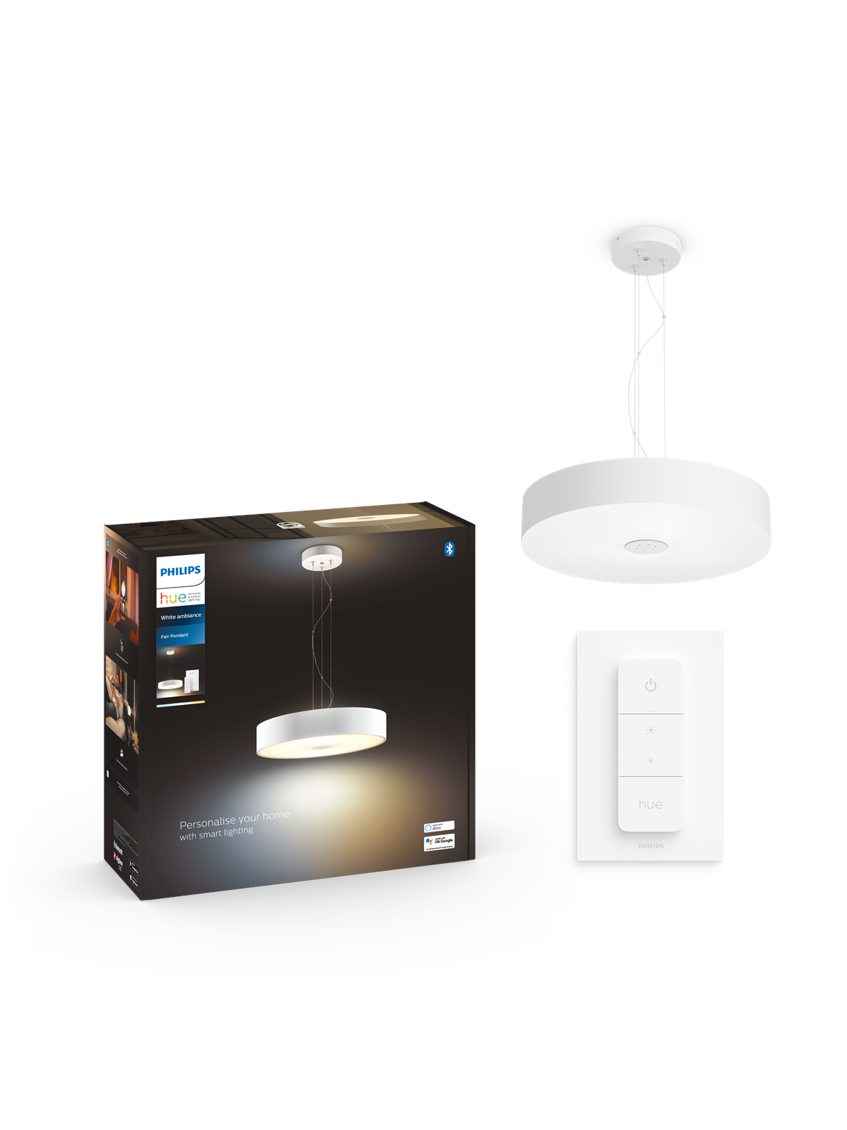 Philips Hue Fair Pendel Loftlampe - Hvid, Smart Home
