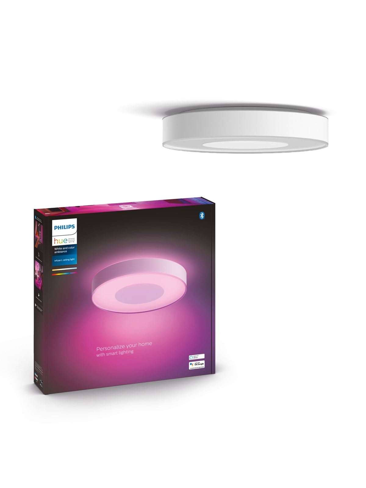 Philips Hue Infuse Stor Loft Plafond Lampe - Hvid, Smart Home