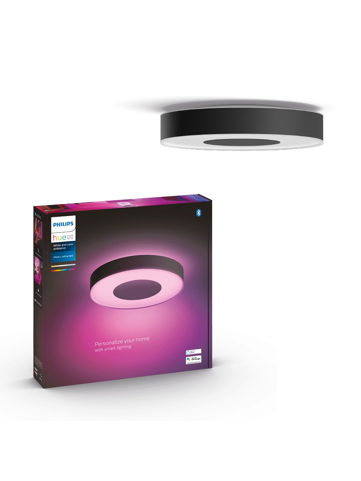 Philips Hue Infuse Stor Loft Plafond Lampe - Sort, Smart Home
