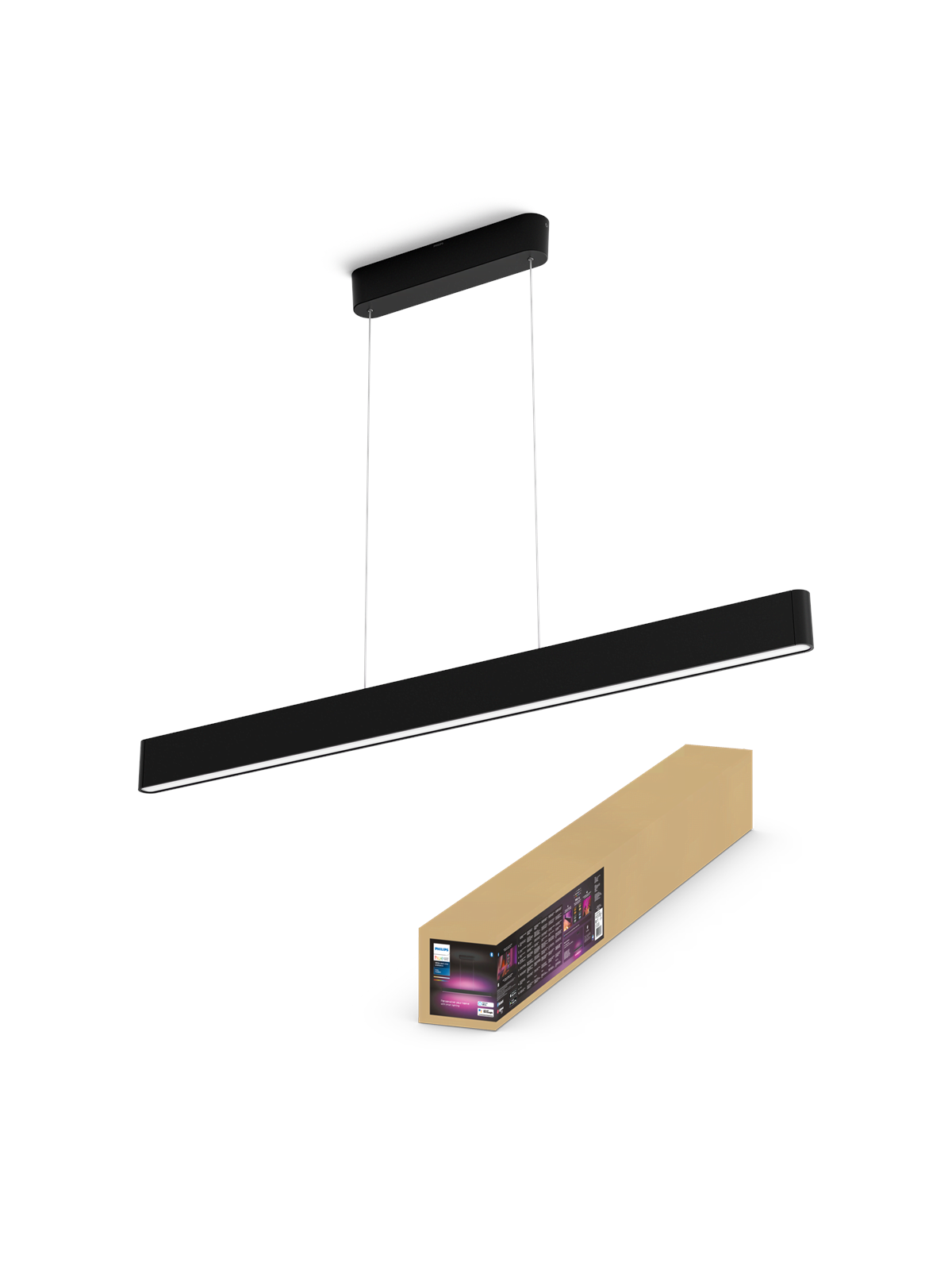 Philips Hue Ensis pendel (sort) White and color ambiance, Smart Home