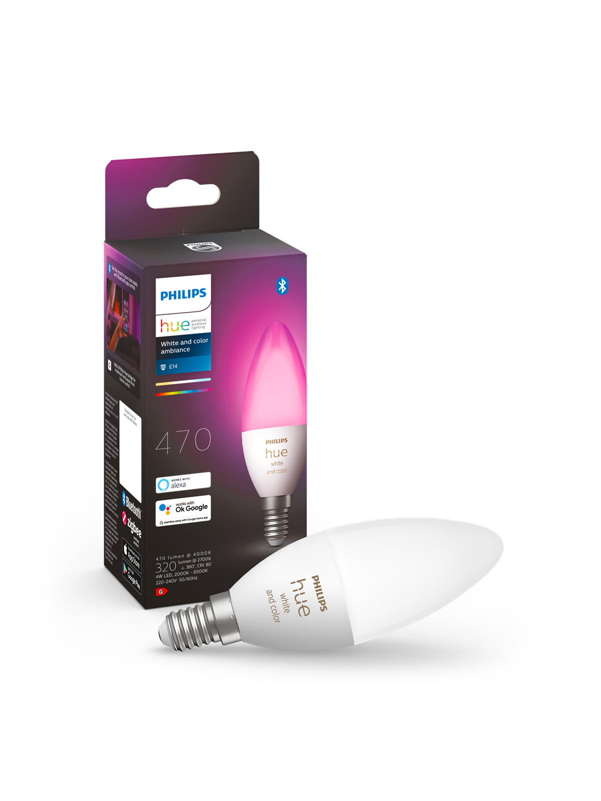 Philips Hue Color E14 B39 Kertepære - 1-Pak, Smart Home
