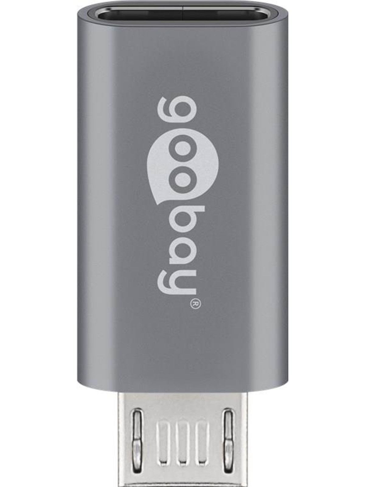 Pro Micro-USB to USB-C adapter- grey, Usb Kabel