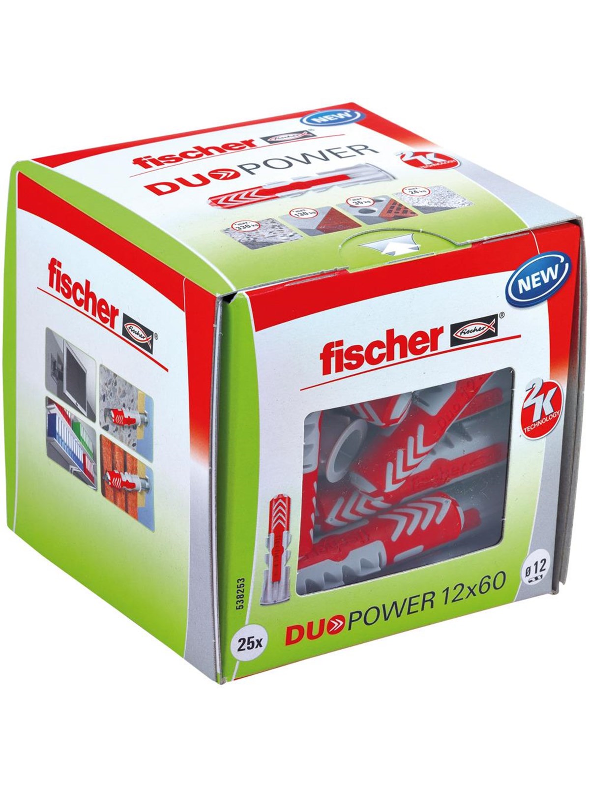 Fischer DuoPower 12 x 60 (25 pcs.), Søm Og Skruer