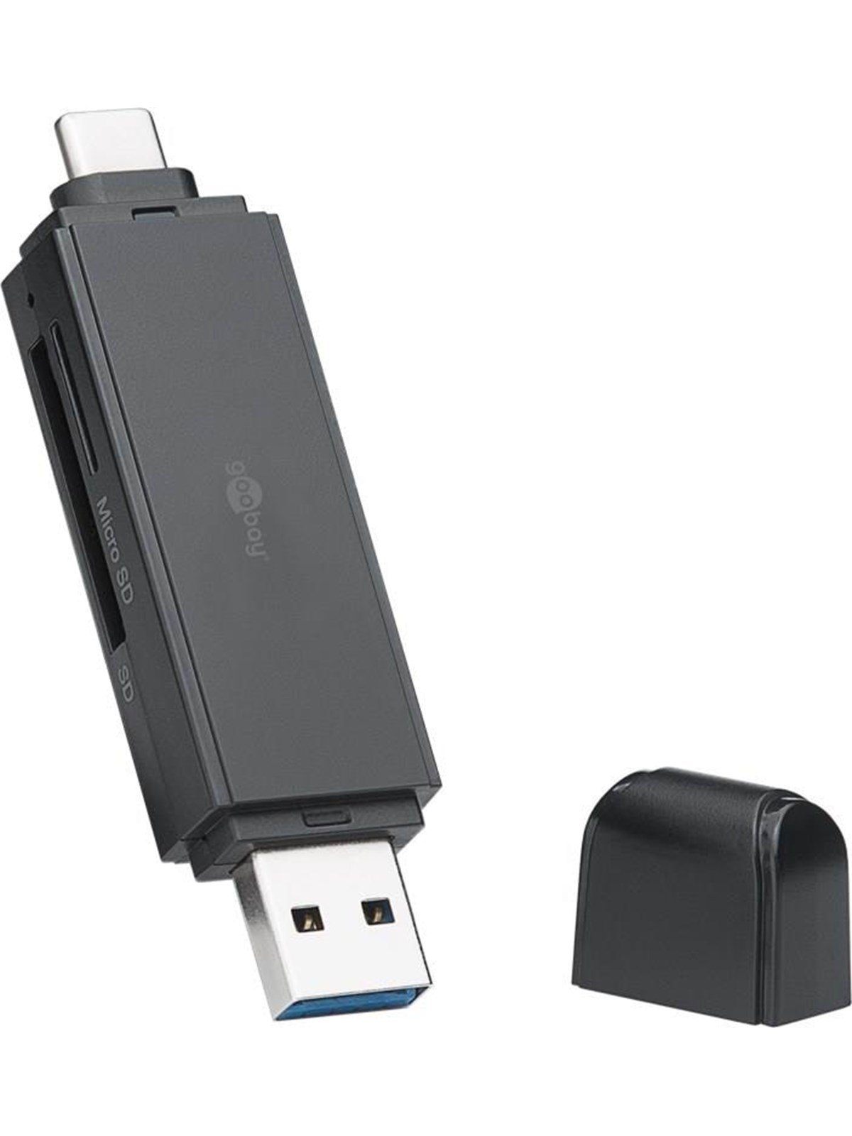 Goobay USB 3.0 - USB-C 2in1 card reader, Hukommelseskort