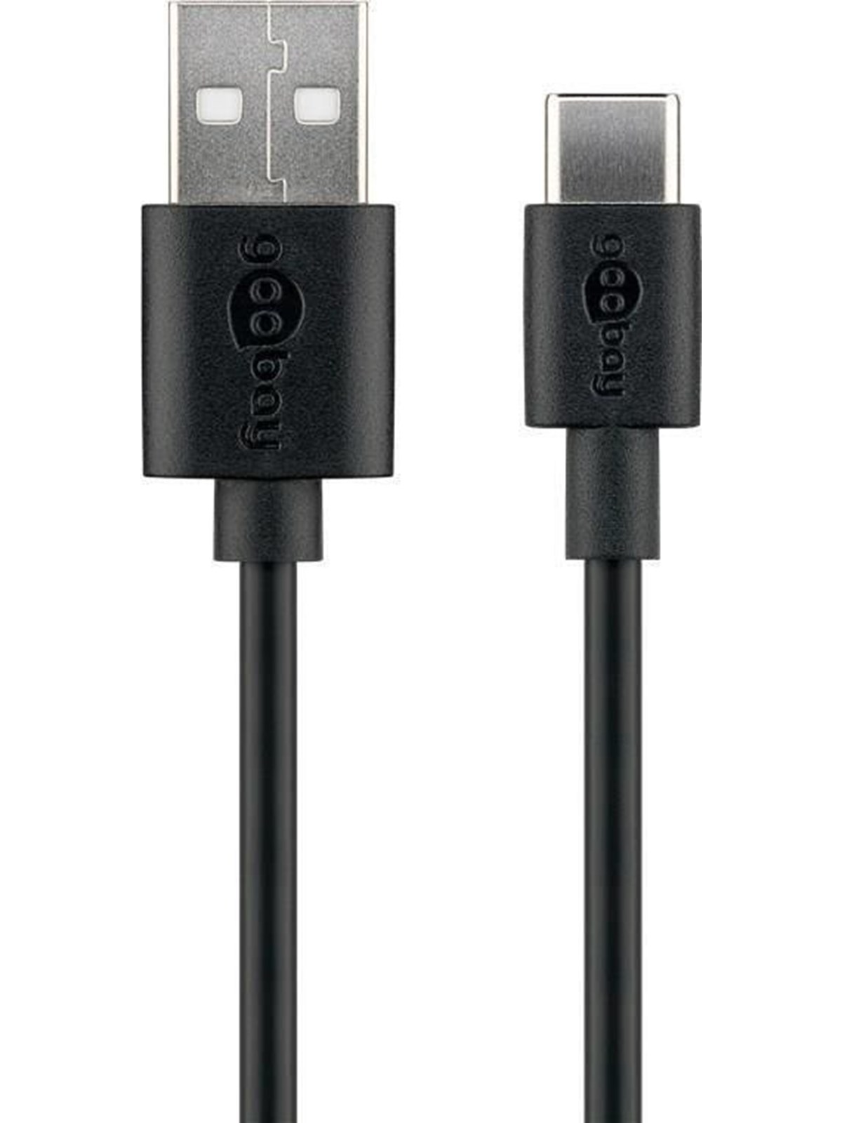 Pro USB-A USB-C - 2m - USB 2.0 - Sort, Usb Kabel