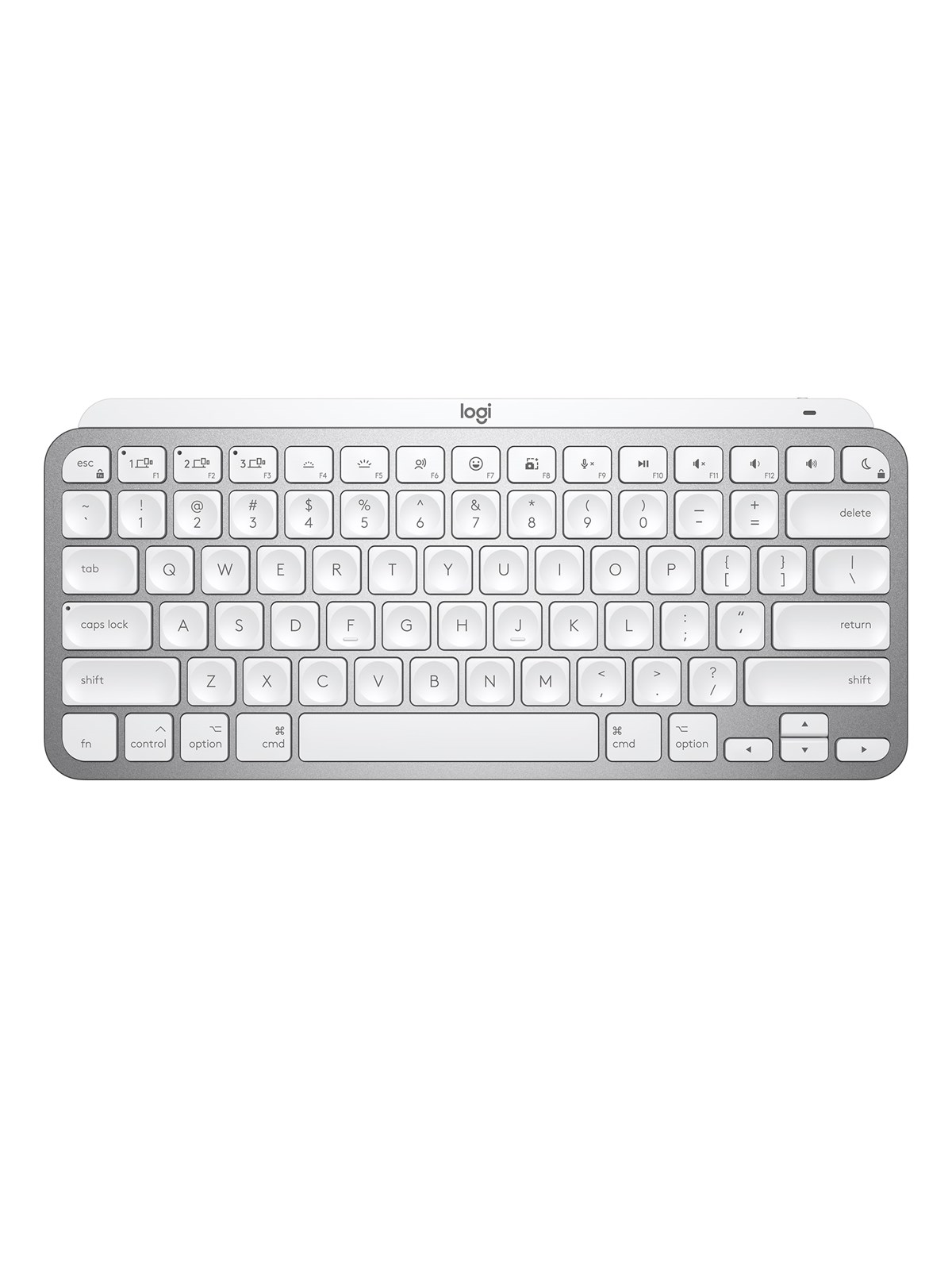 Logitech MX Keys Mini For Mac Wireless Keyboard - Pale Grey - Tastatur - Nordisk - Grå