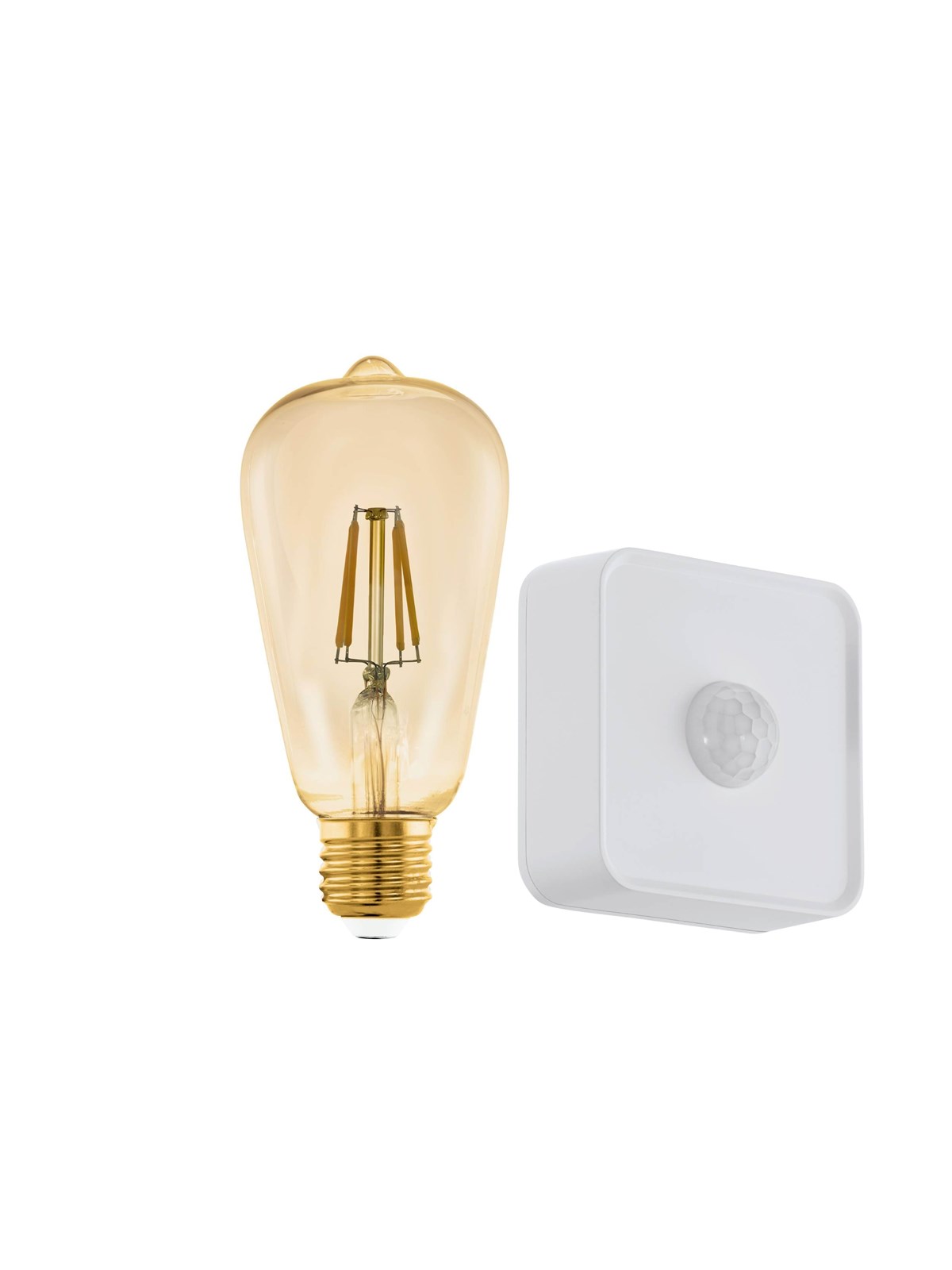 EGLO CONNECT.Z SÆT SENSOR OG E27 ST64 amber SMART pære M/VARM HVID LYS, Smart Home