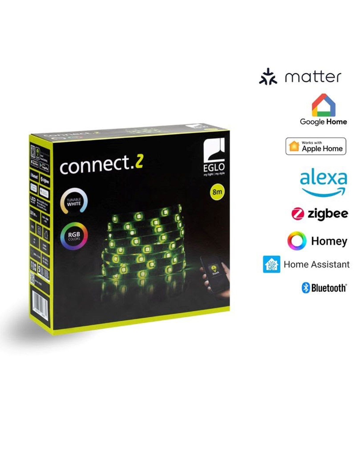 EGLO CONNECT.Z SMART stripe sæt M/FARVER(RGB) OG TUNABLE WHITE, Smart Home