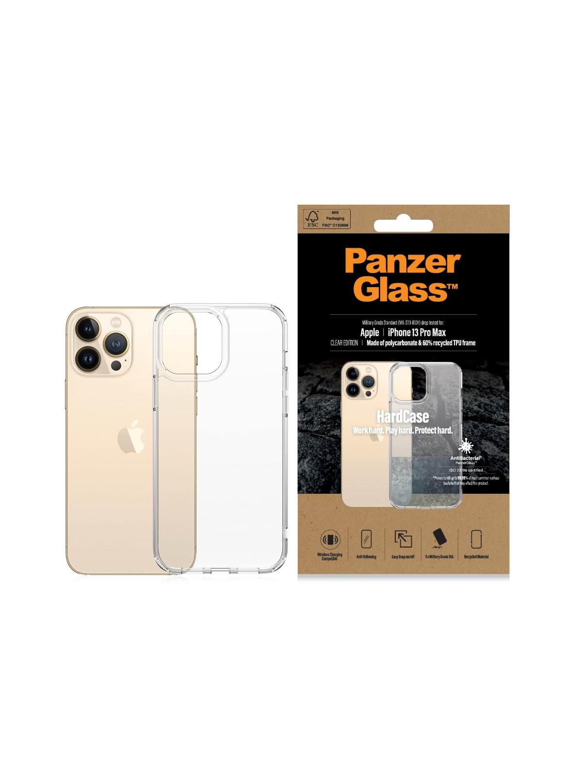 PanzerGlass HardCase Apple iPhone 13 Pro Max | Clear, Mobilcover