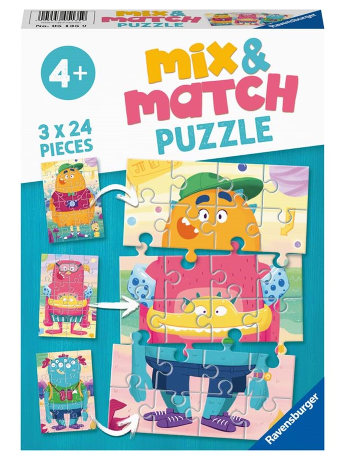 Ravensburger Mix & Match Monstre 3x24 brikker Puslespil
