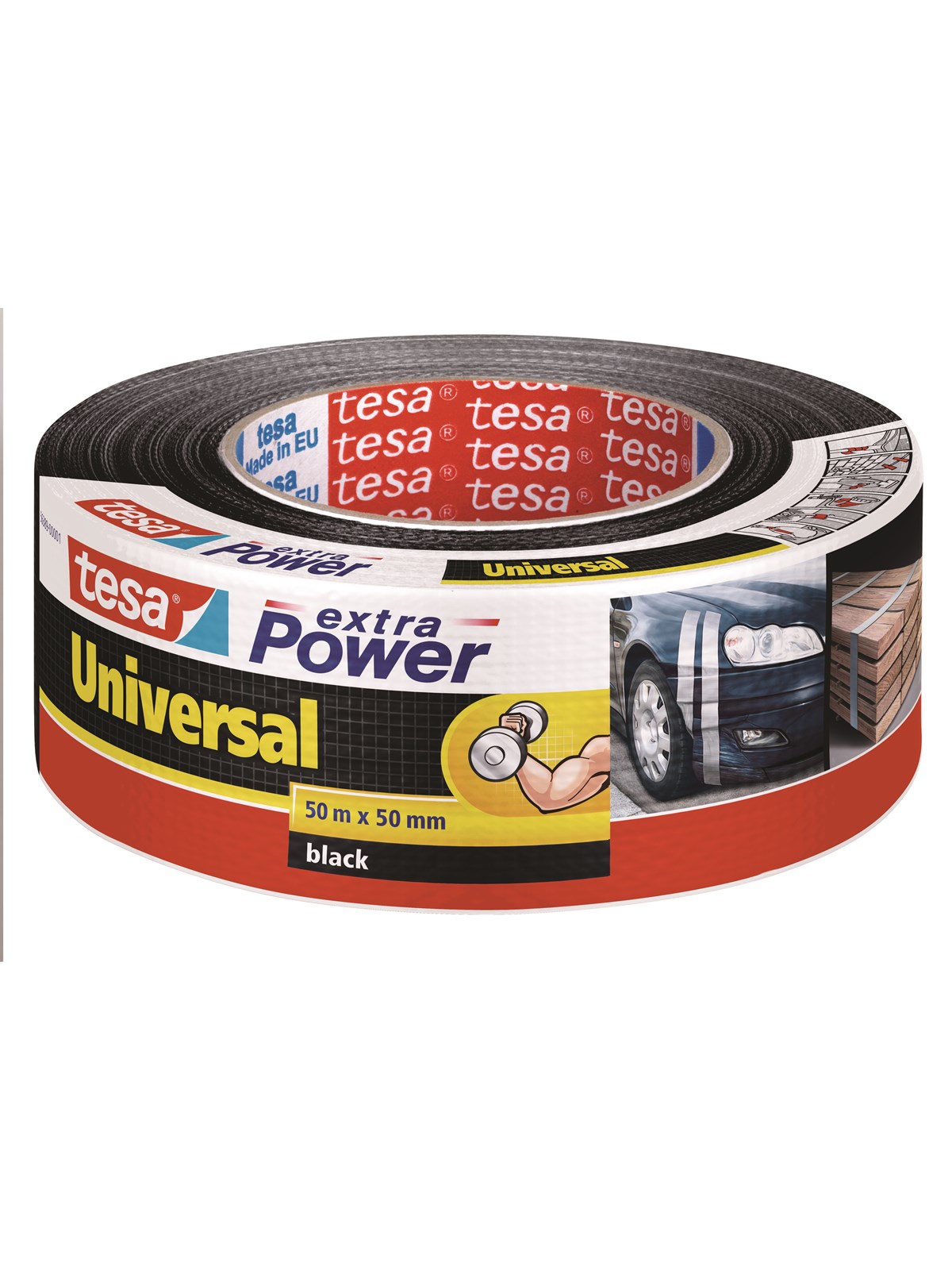 tesa Duct Tape extra Power Universal 50m x 50mm Black, Tape