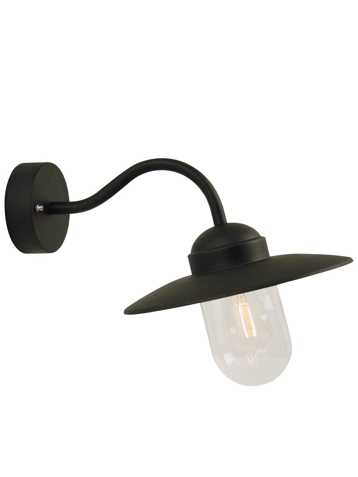 Nordlux Luxembourg udendørs væglampe, sort, Lampe