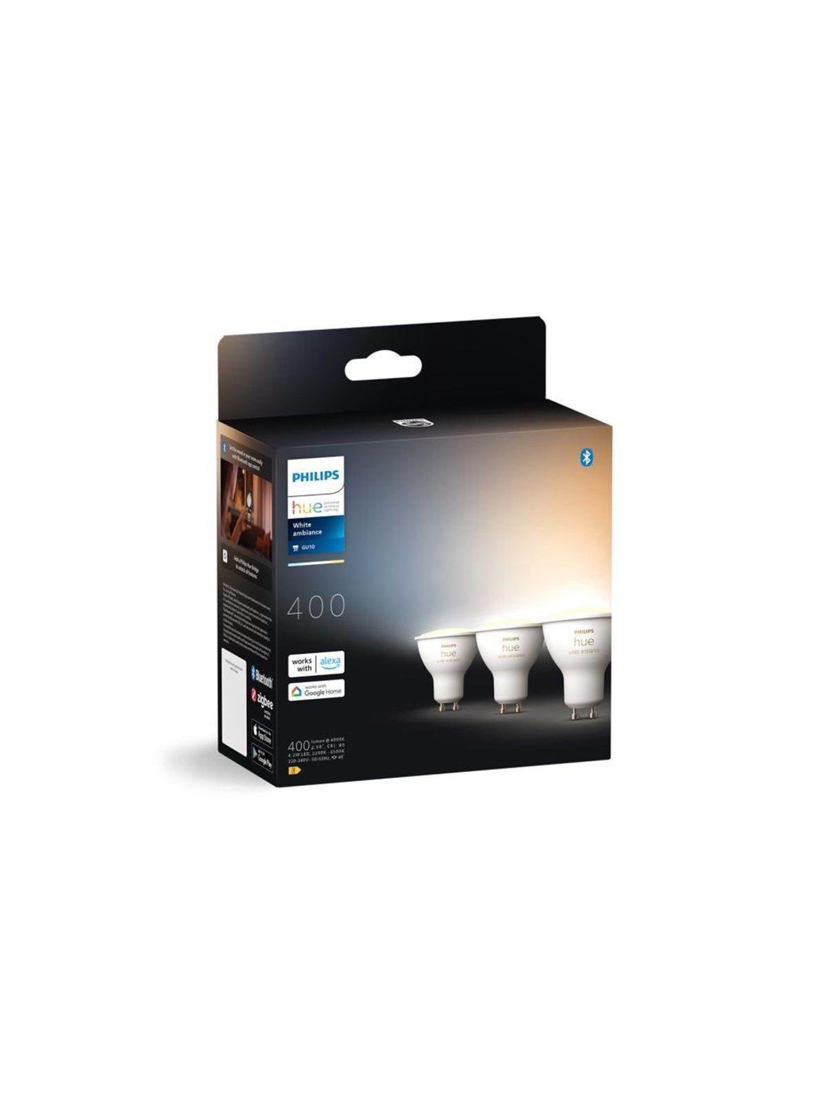 Philips Hue White Ambiance GU10 Spot - 3-Pak, Smart Home