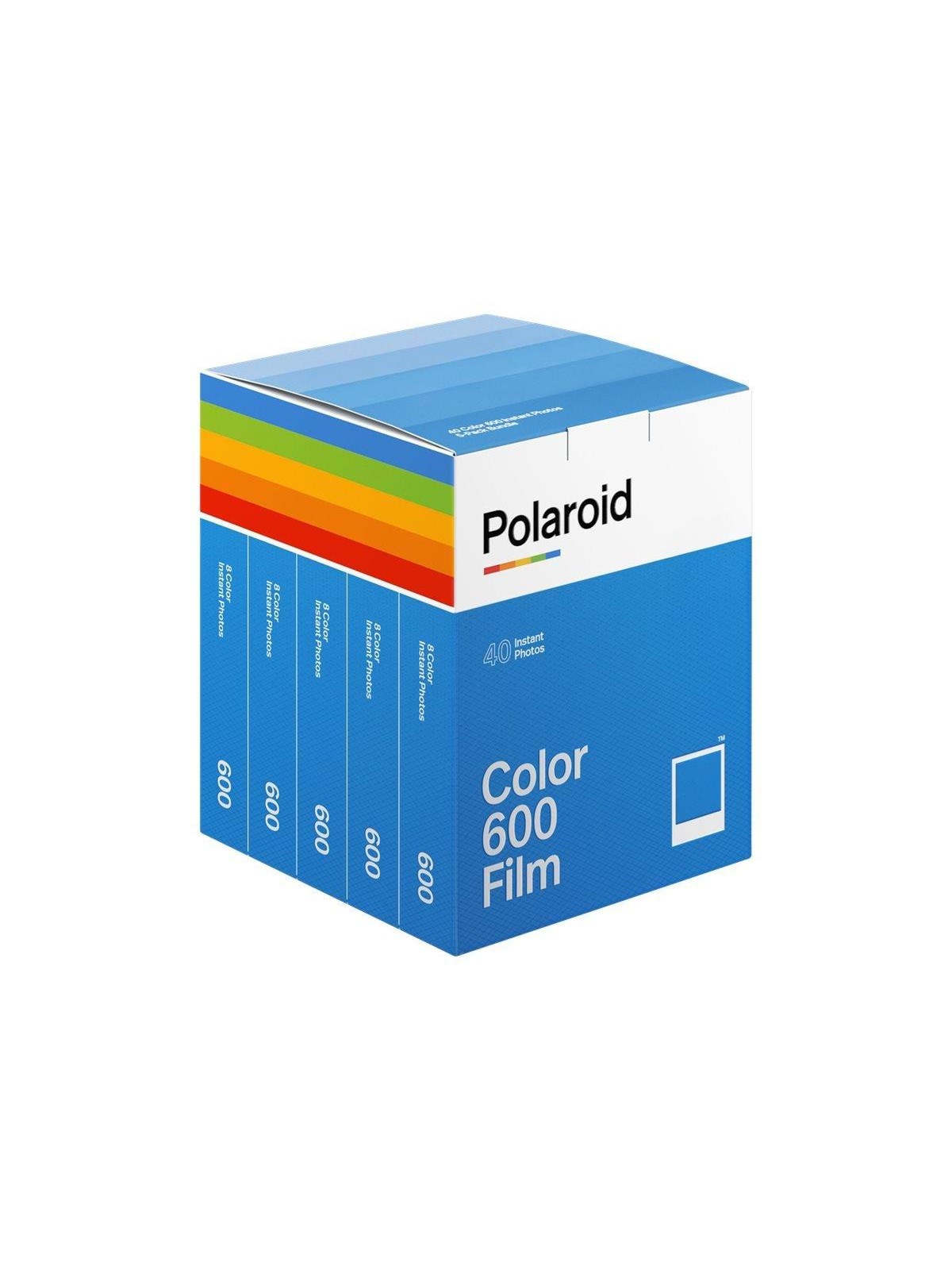 Polaroid Color Film 600 Type (8 exposures) - White Frame - 5-Pack, Fotofilm