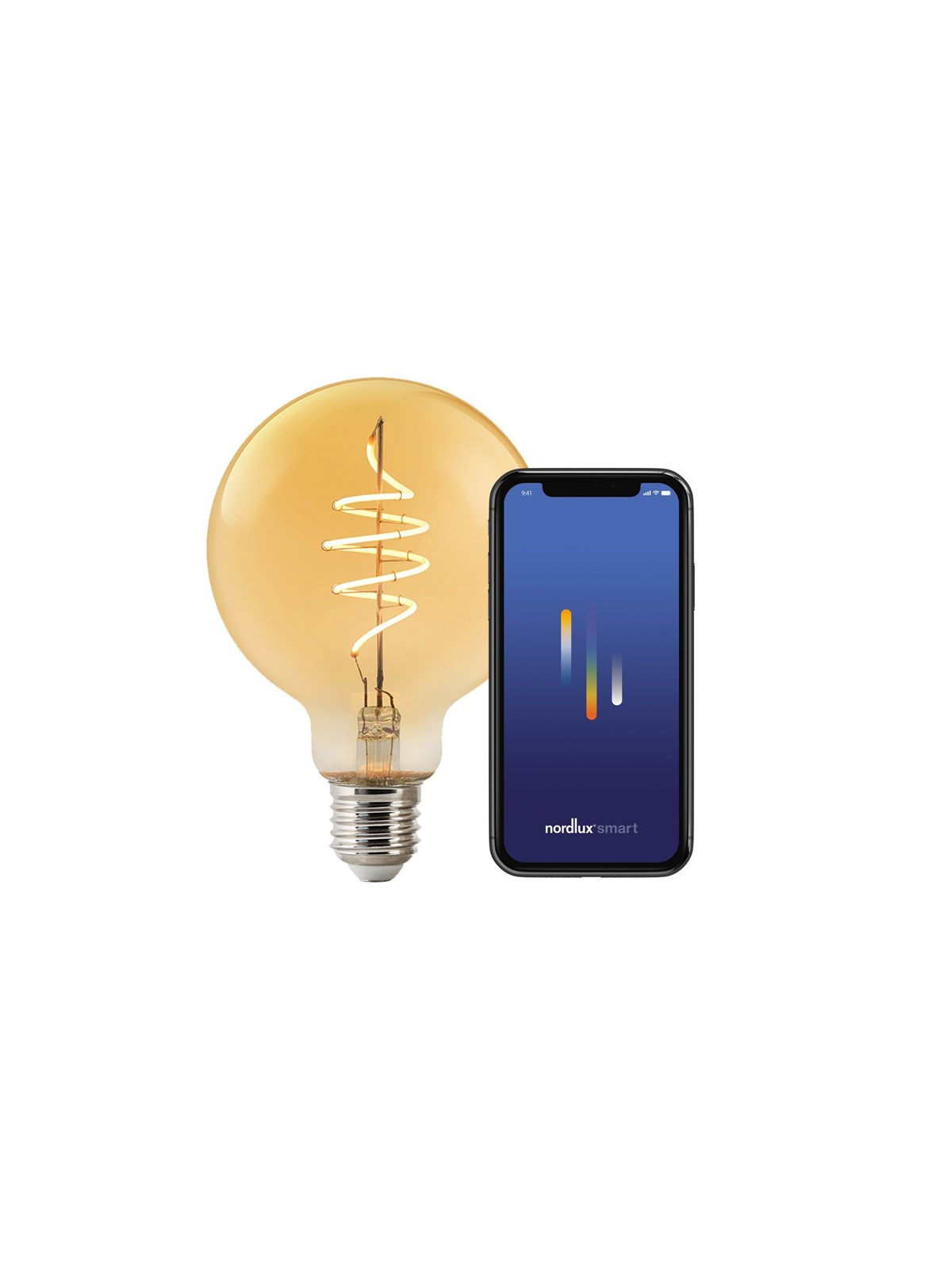 Nordlux Smart Deko G95 4,7W LED E27, ravfarvet, Smart Home