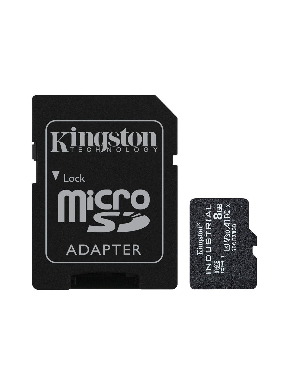 Kingston Industrial microSD/SD - 100MB/s - 8GB, Hukommelseskort