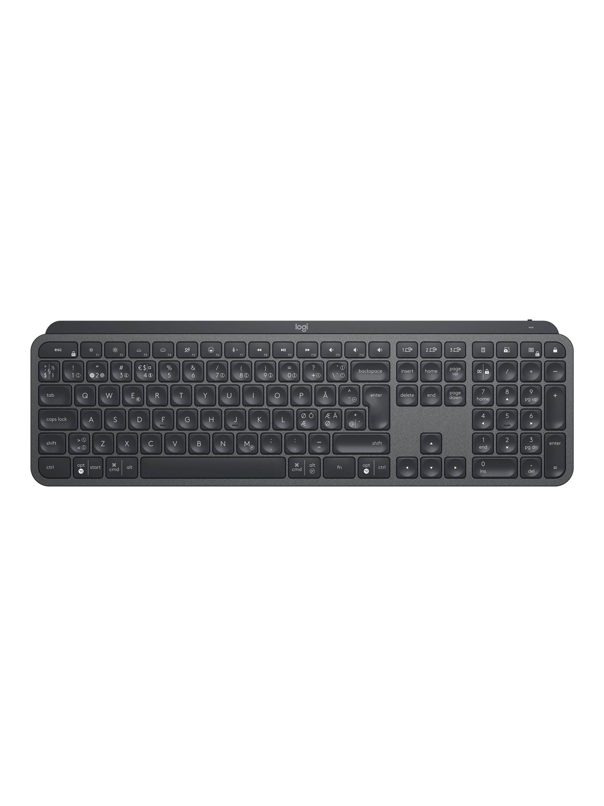Logitech MX Keys for Business - ND - Tastatur - Nordisk - Sort, Tastatur