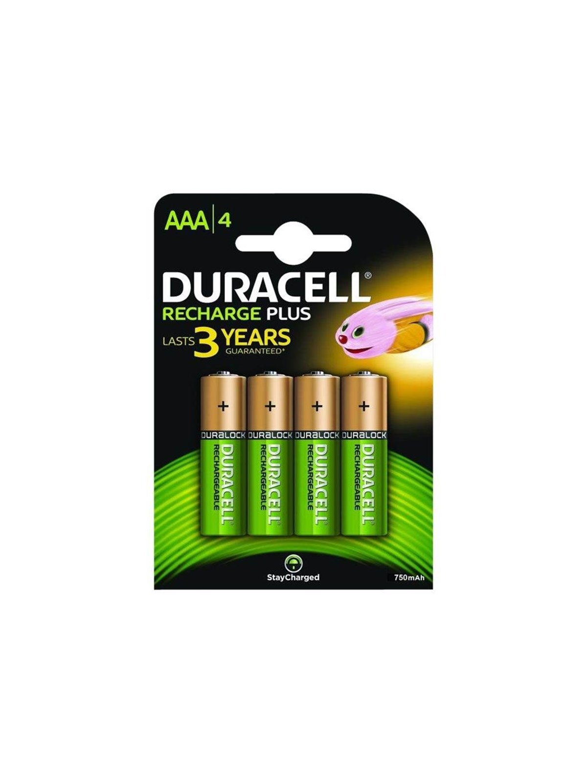 DURACELL Recharge Plus NiMH 750mAh Rechargeable åA Battery 1.2V, Batteri
