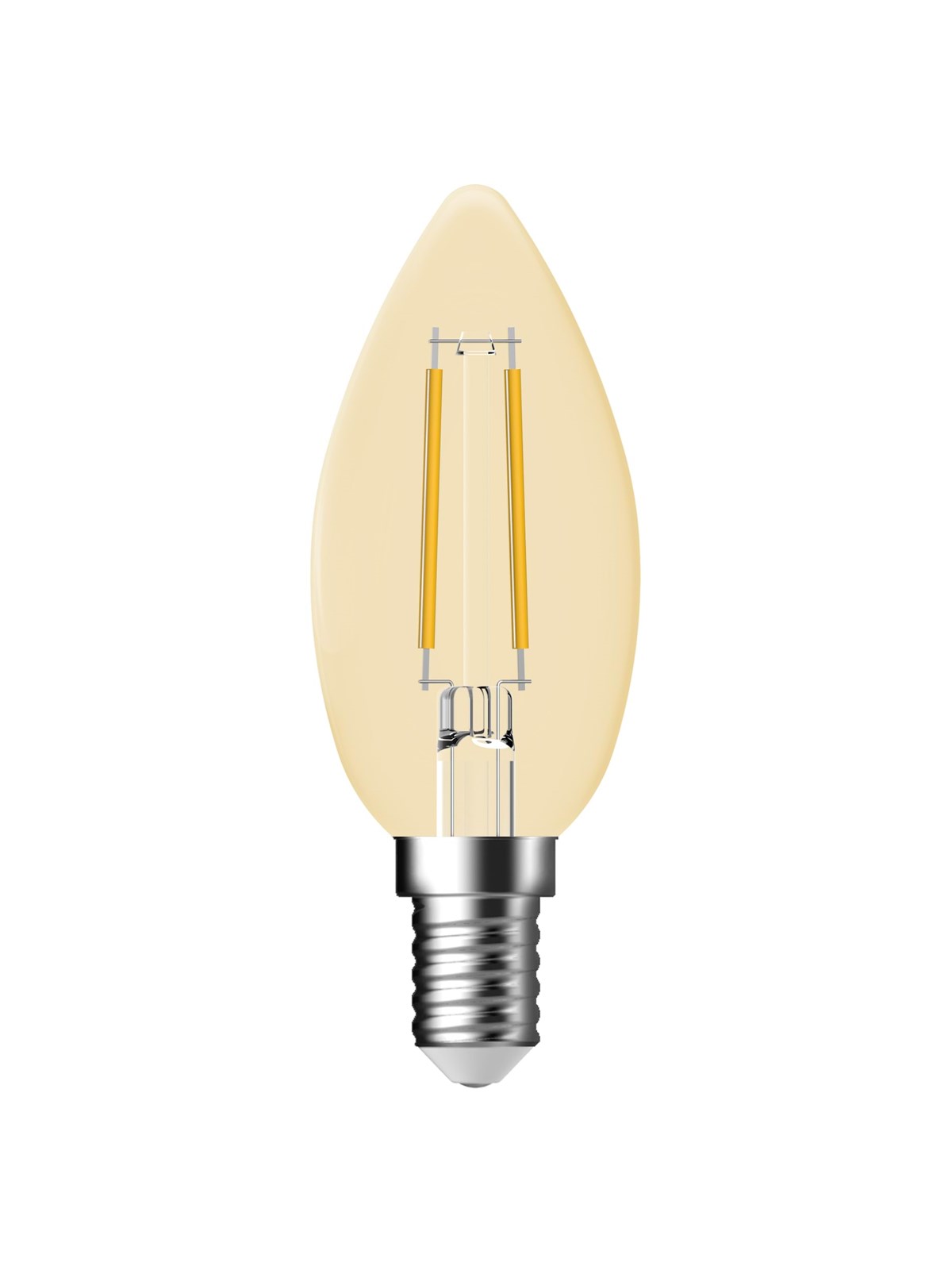 Nordlux LED pære Deco Classic Kerte 4,8W/825 guld dæmpbar E14, Lyskilde
