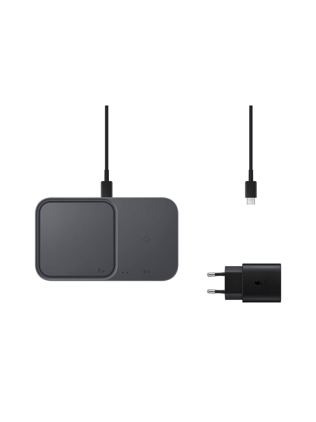 Samsung Wireless Charger Duo (Incl. Power Adapter) - Black, Mobil Oplader