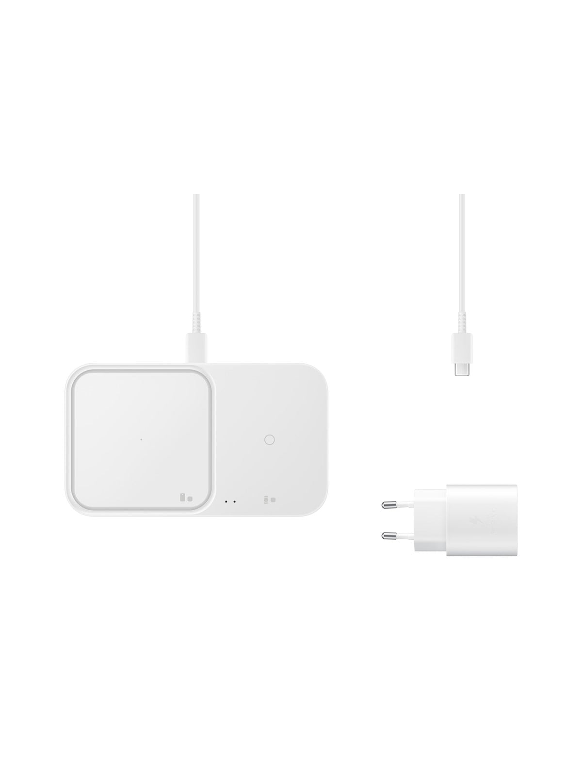 Samsung Wireless Charger Duo (Incl. Power Adapter) - White, Mobil Oplader