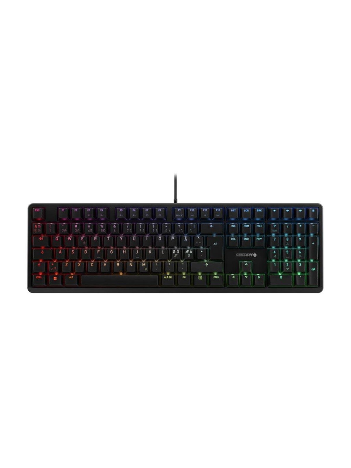 Cherry G80-3000N RGB - Gaming Tastatur - Nordisk - Sort, Tastatur
