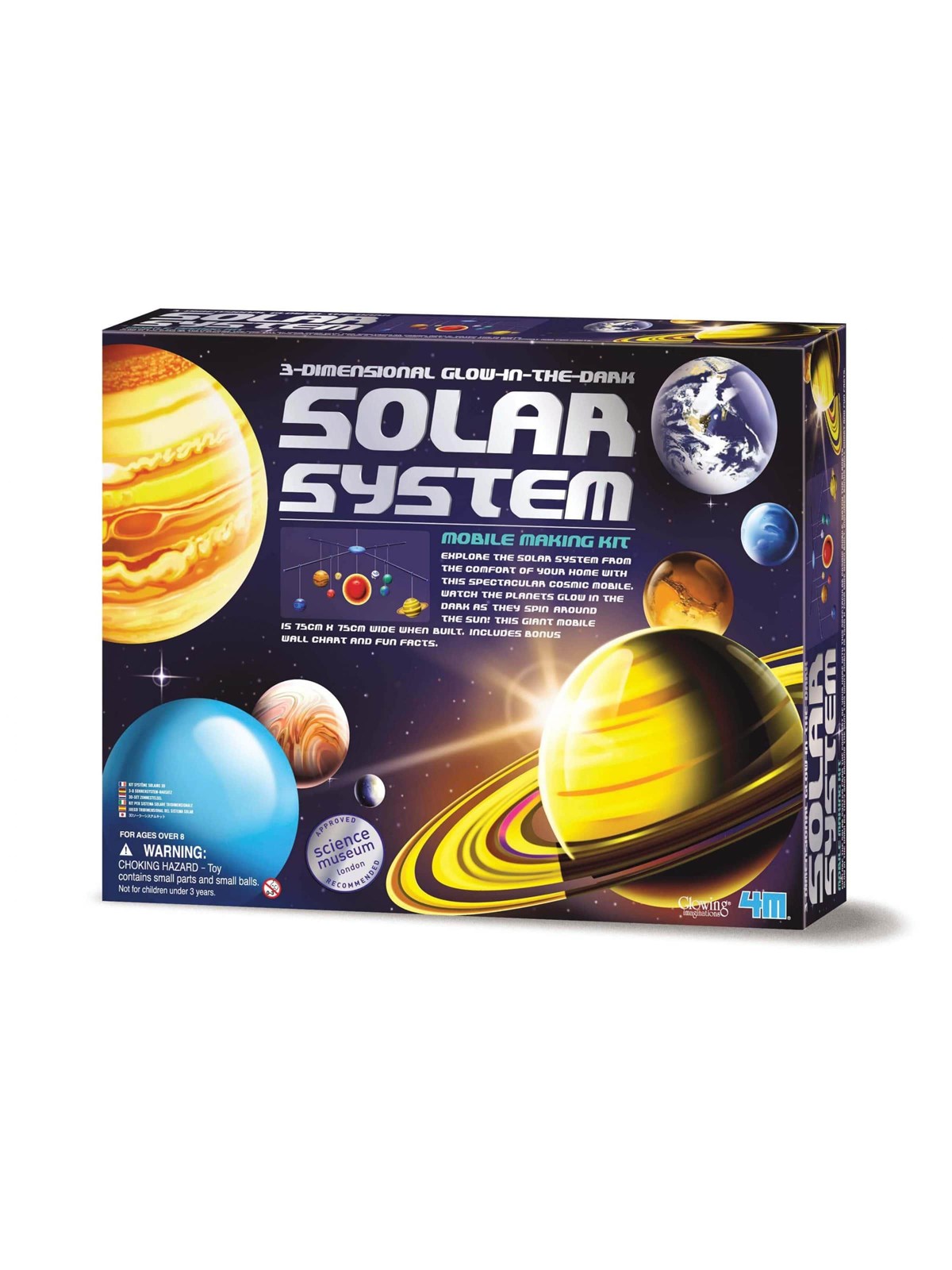 4M Kidz Labs/3D solar system mobile making Kit, Lærerigt Legetøj