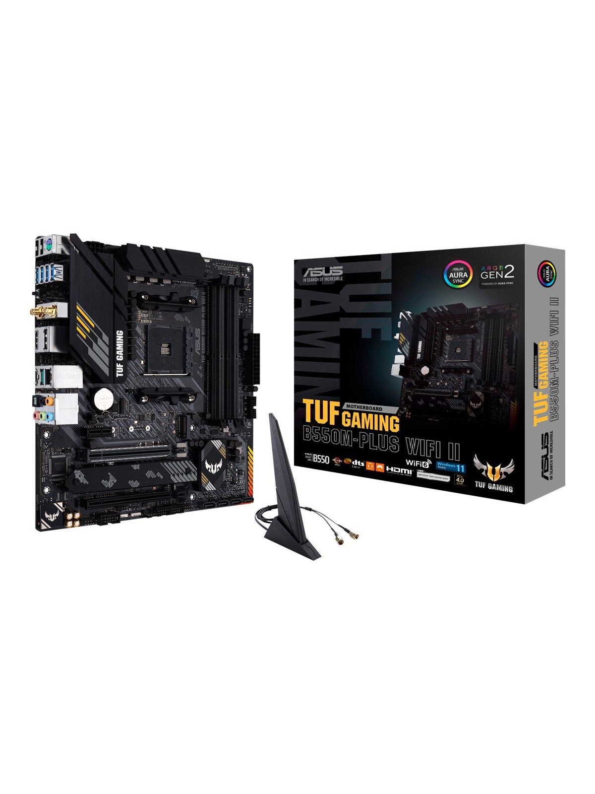 ASUS TUF GAMING B550M-PLUS WIFI II Bundkort - AMD B550 - AMD AM4 socket - DDR4 RAM - Micro-ATX