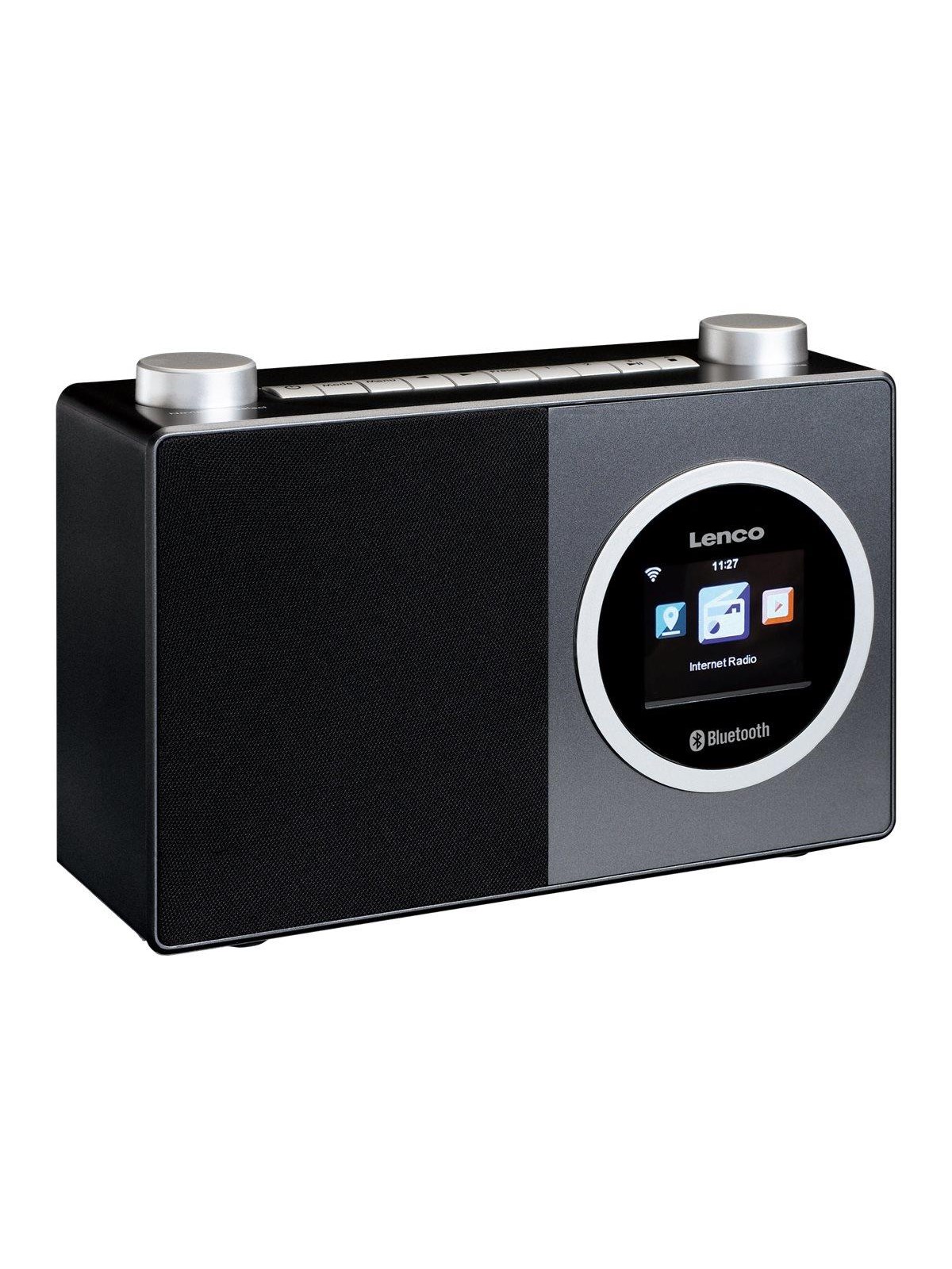 Lenco DIR-70BK - Internet radio with colour display and Bluetooth - Black - Stereo - Sort