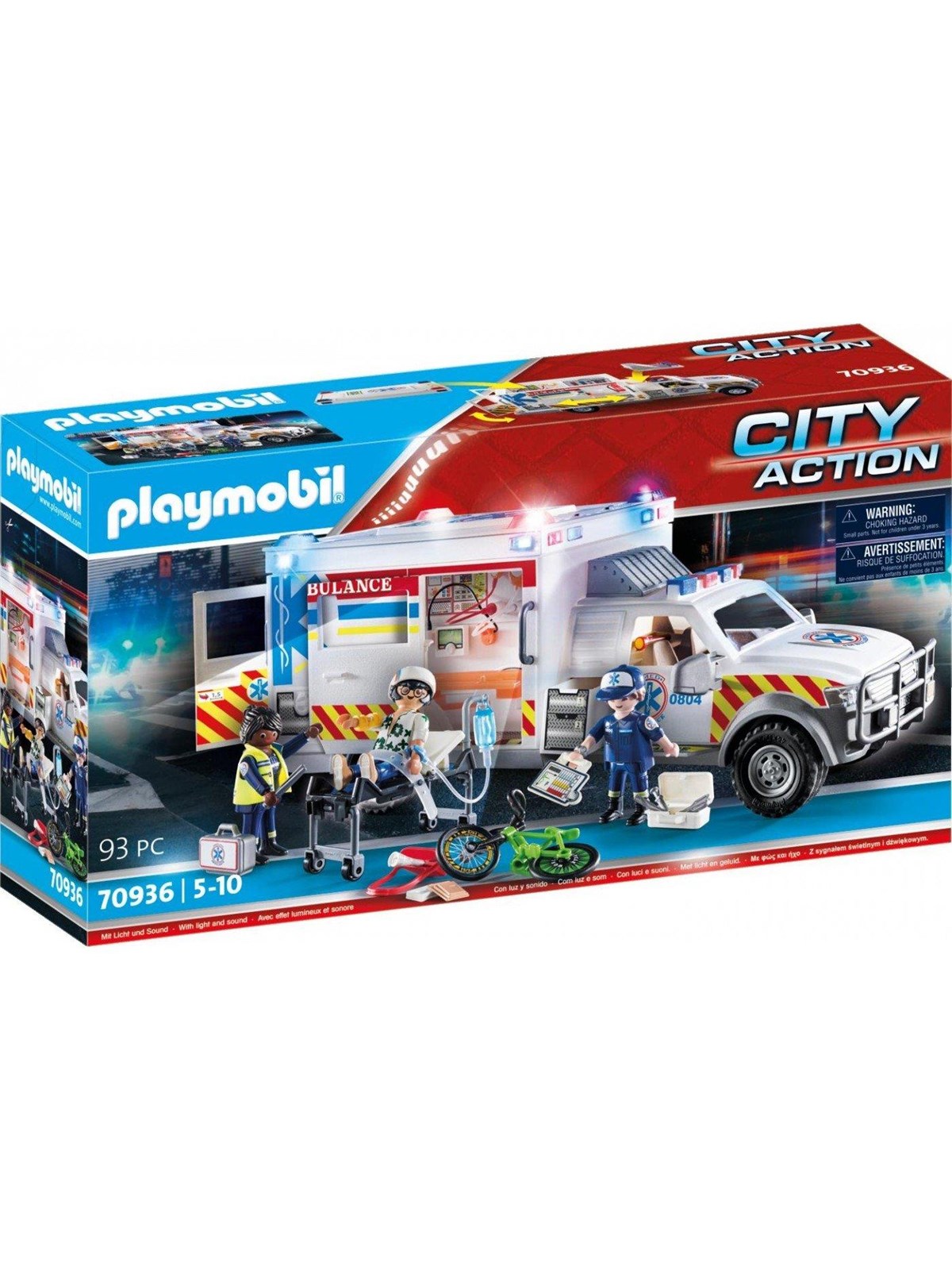 Playmobil City Action - Redningskøretøj: Amerikansk ambulance, Playmobil
