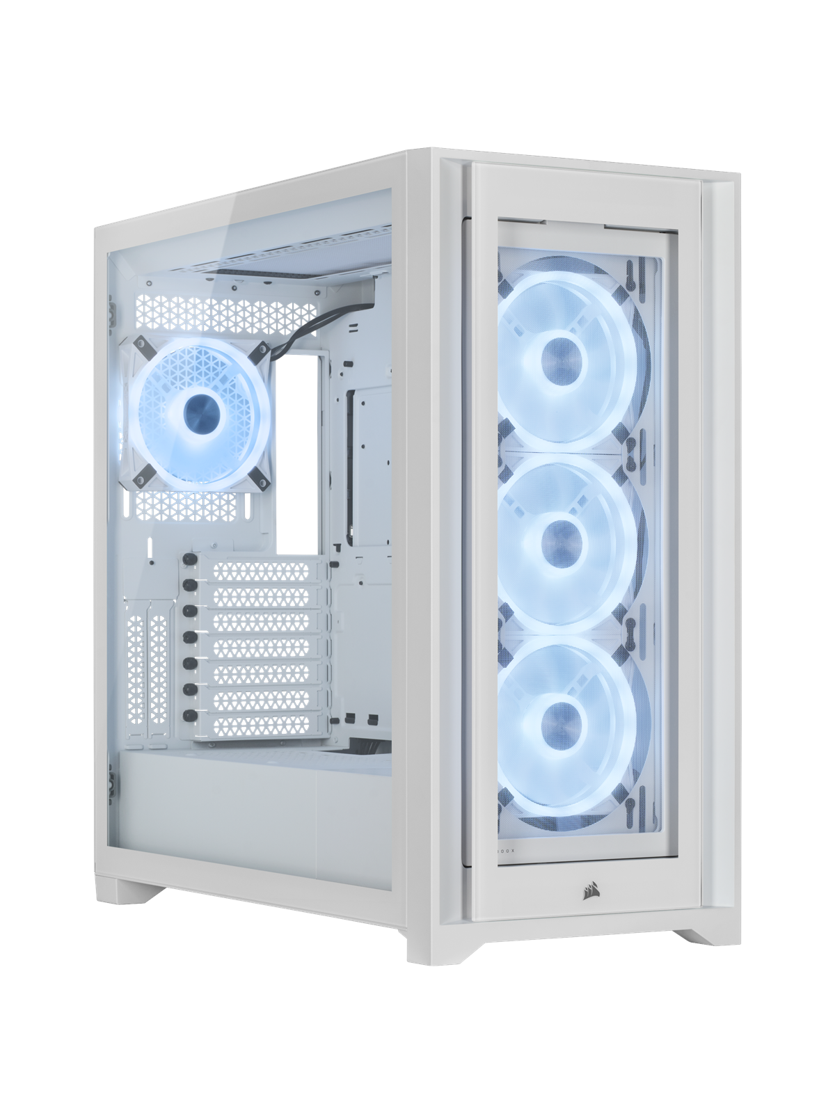 Corsair iCUE 5000X RGB QL Edition - White - Kabinet - Miditower - Hvid, Kabinet