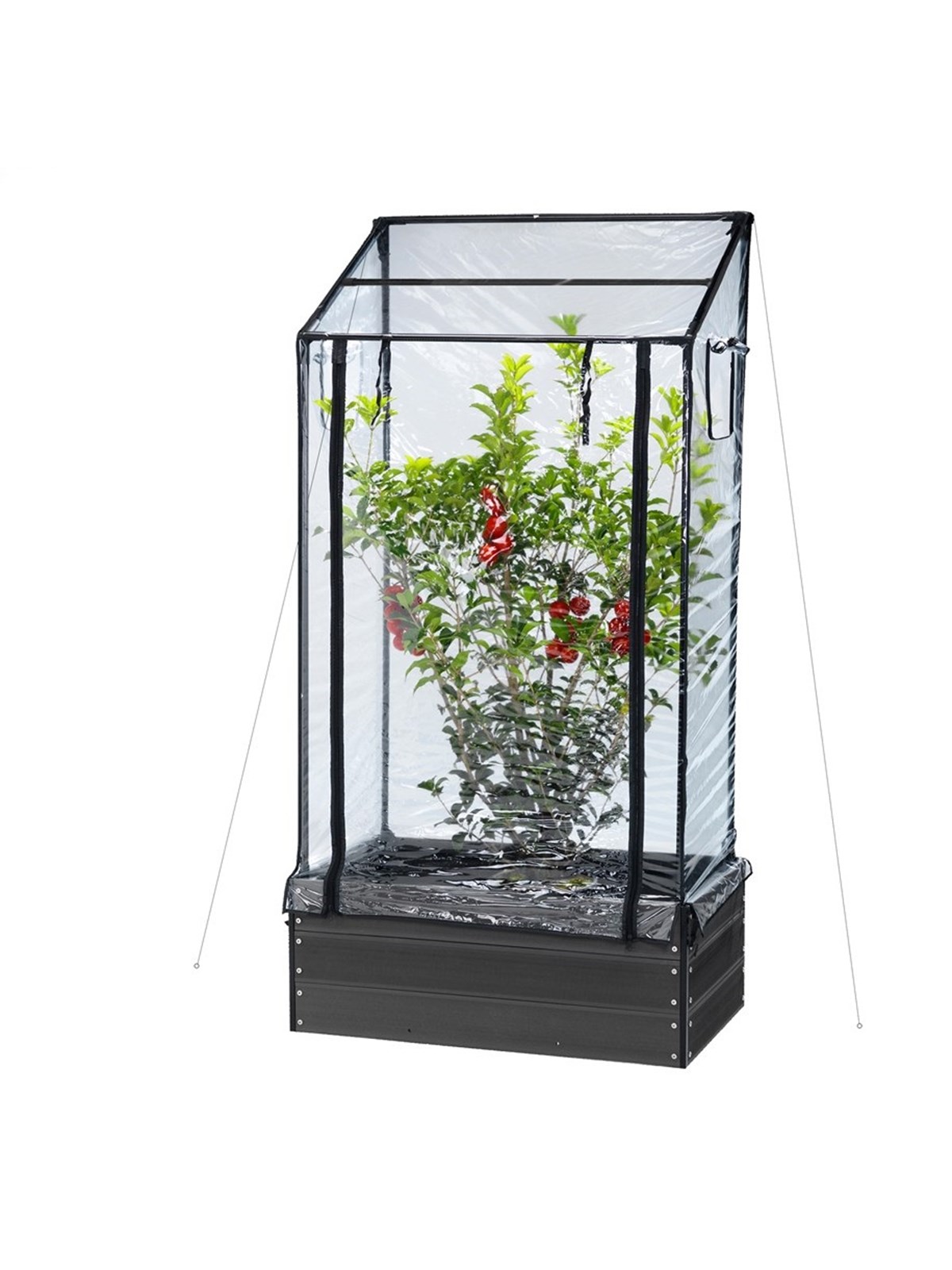 HORTUS Drivhus høj 130/150 x 87 x 47 cm, Haveredskab