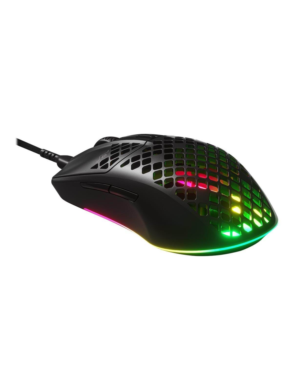 SteelSeries ærox 3 2022 - Onyx - Gaming Mus - Optisk - 6 knapper - Sort