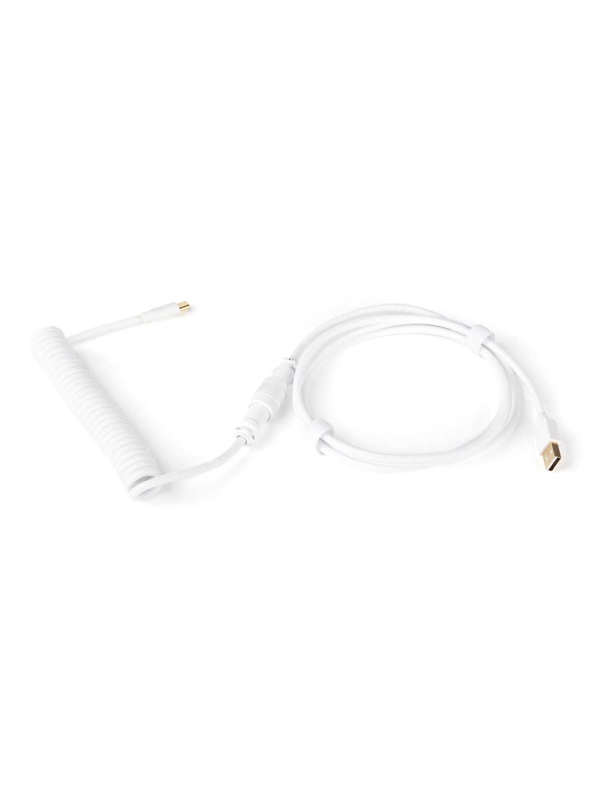 DUTZO Coiled Aviator USB-C cable - White - Upgrade Accessories - Hvid, Tastatur