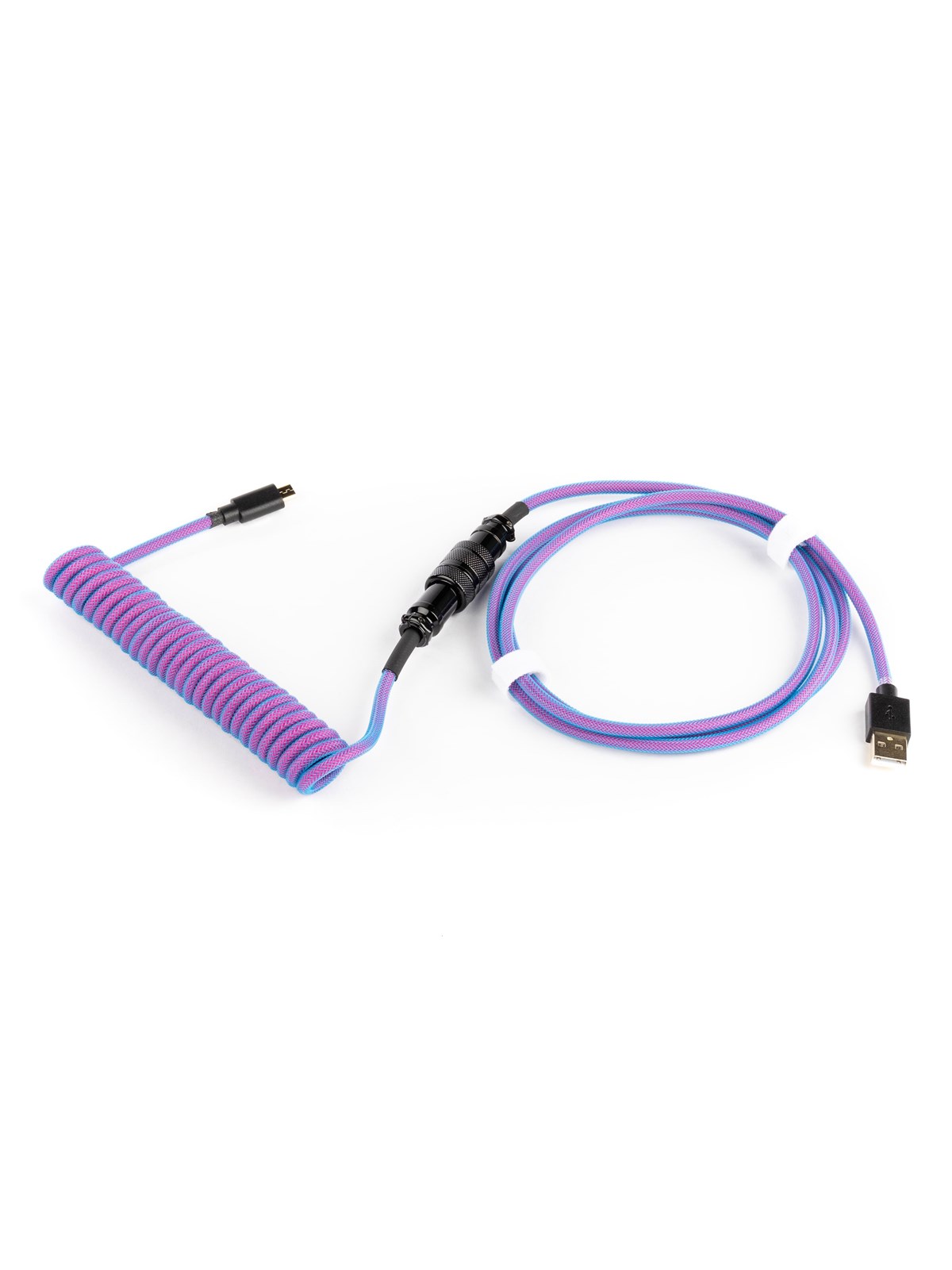 DUTZO Coiled Aviator Micro-USB B cable - Purple - Upgrade Accessories - Lilla