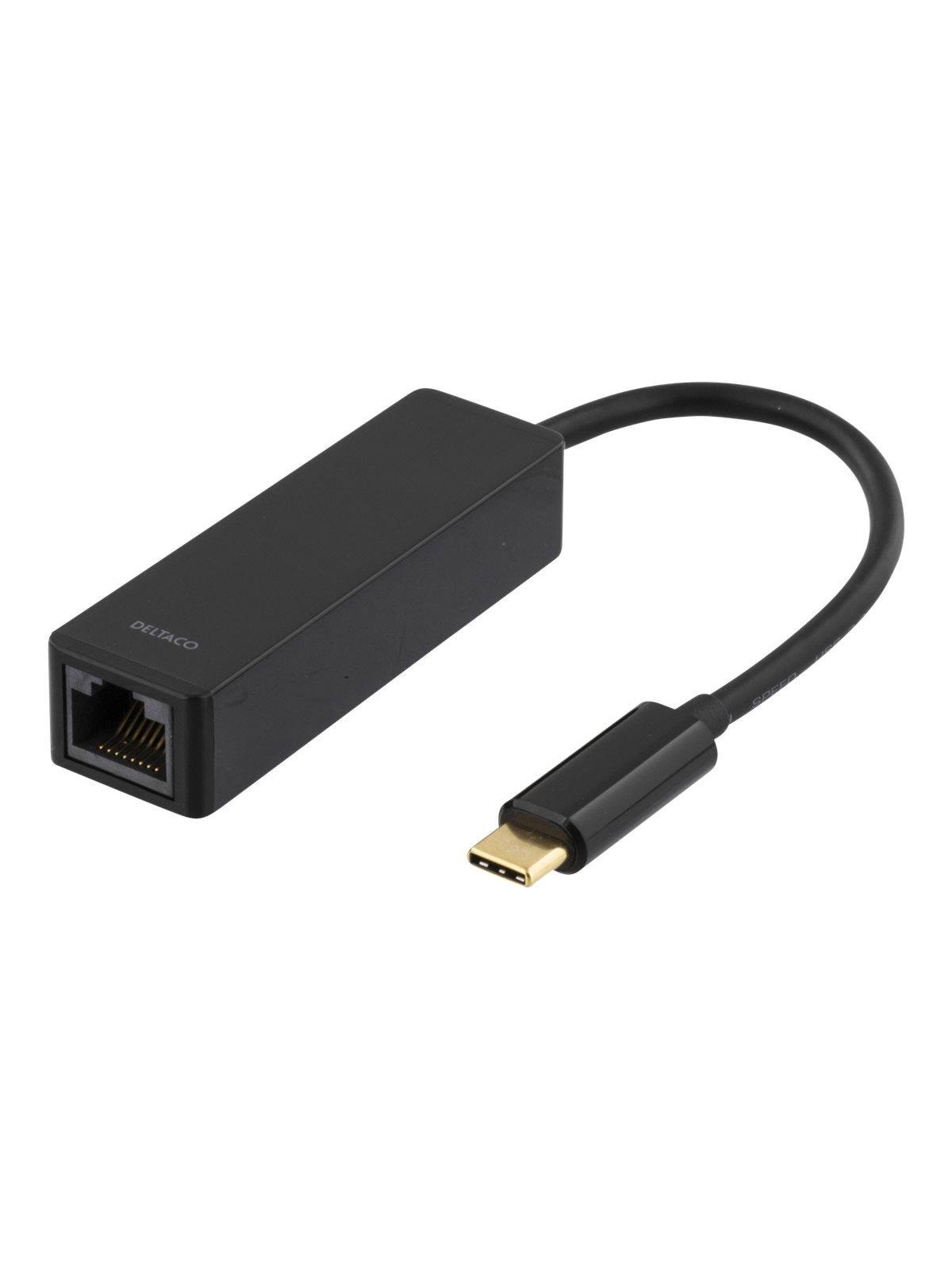 Deltaco USBC-GIGA - Network adapter - USB 3.1 - Gigabit Ethernet, Netværksadapter