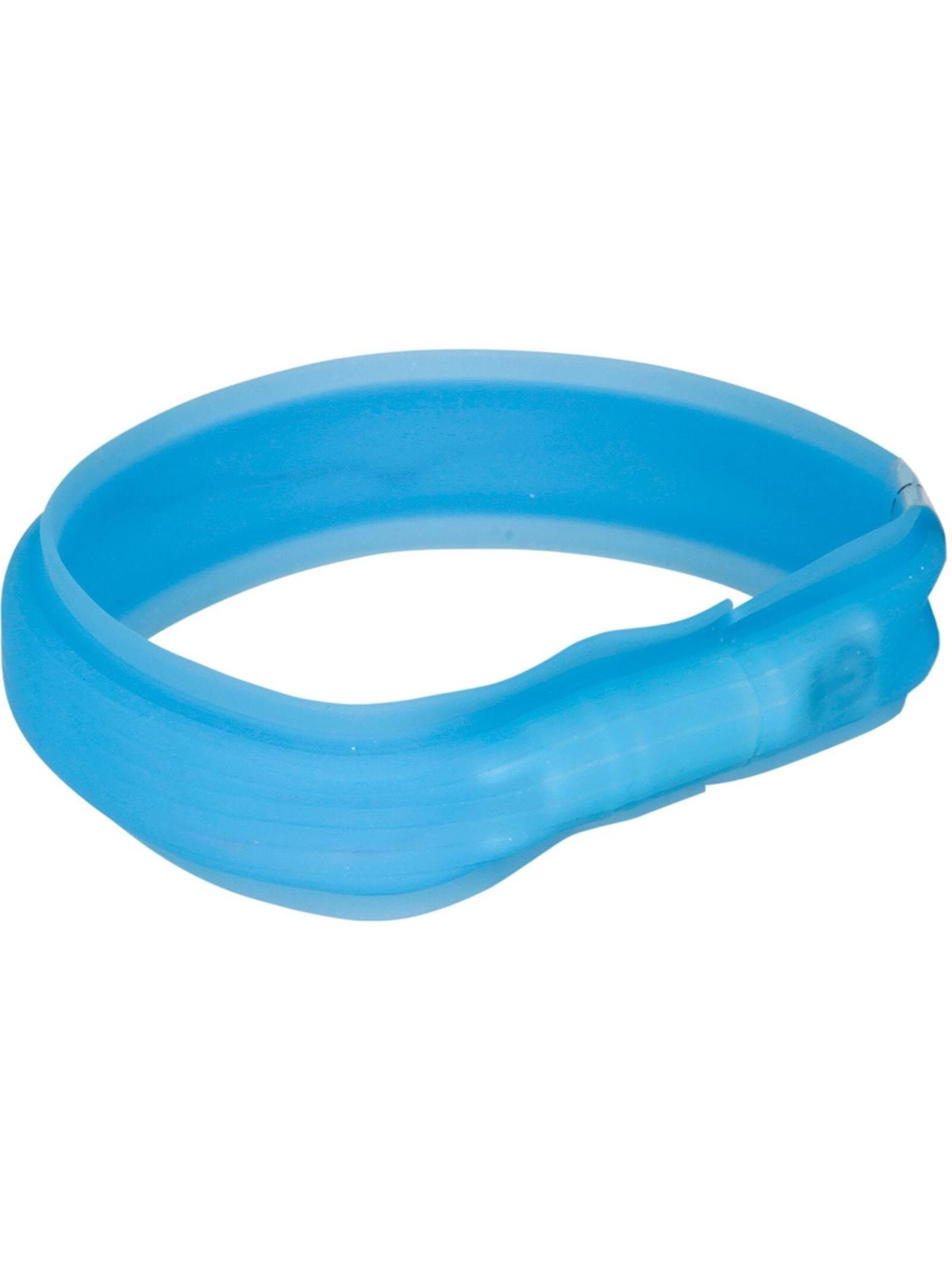 Trixie Flash Light Band USB Adjustable LED Safety Collar Blue Size: L-XL 70cm/30mm