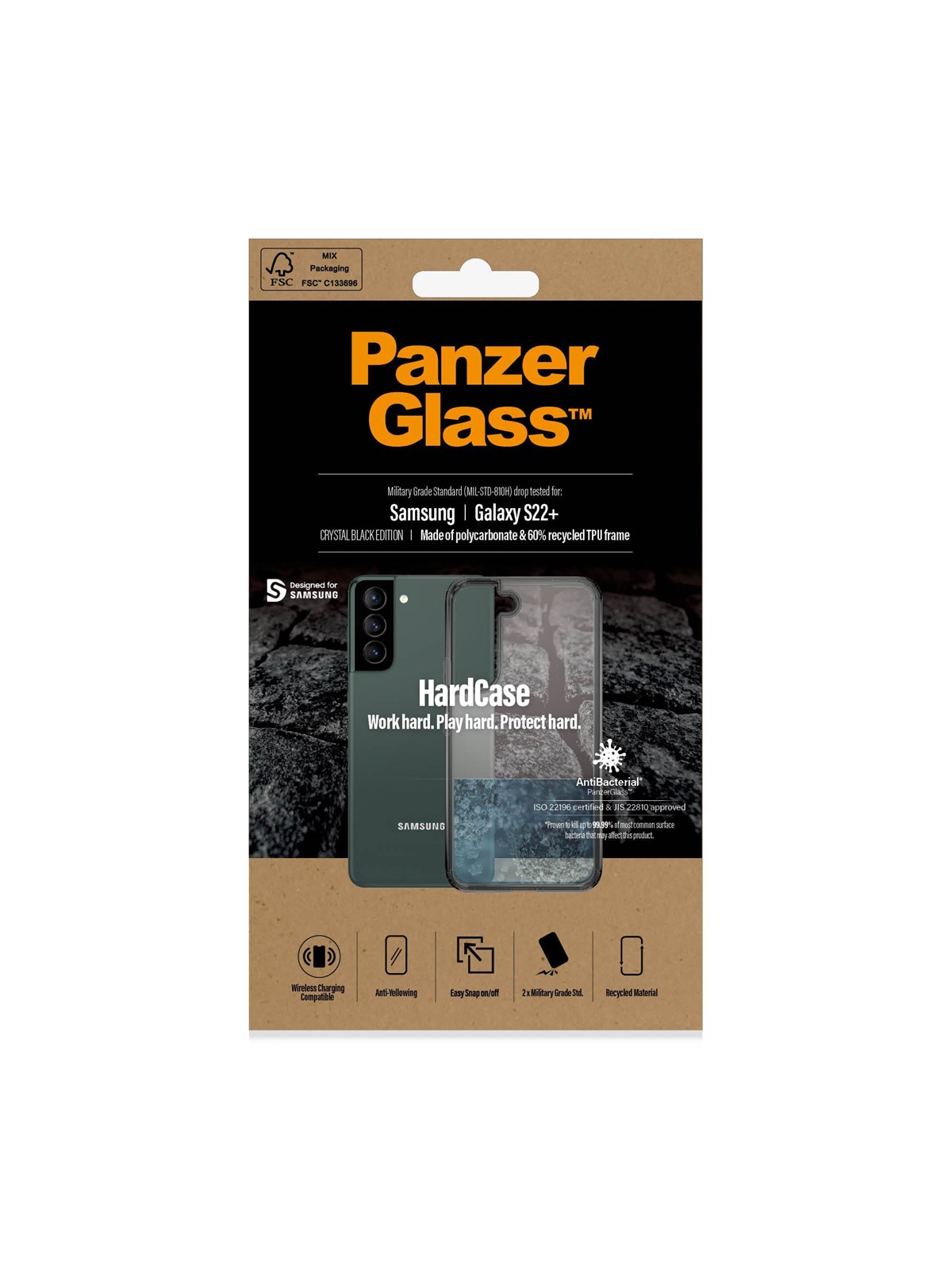 PanzerGlass HardCase Samsung Galaxy S22 Plus - Smokey Black, Mobilcover