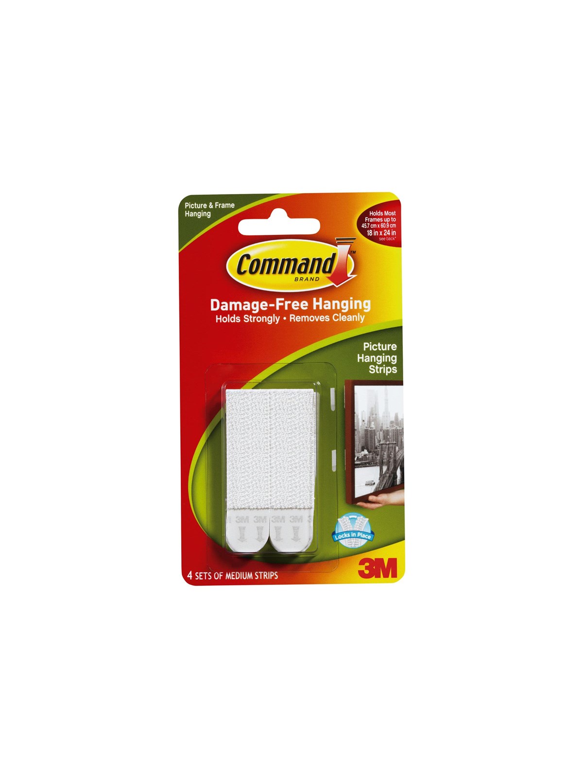 3M Command Medium Picture Hanging Strips 4-Pack, Tape