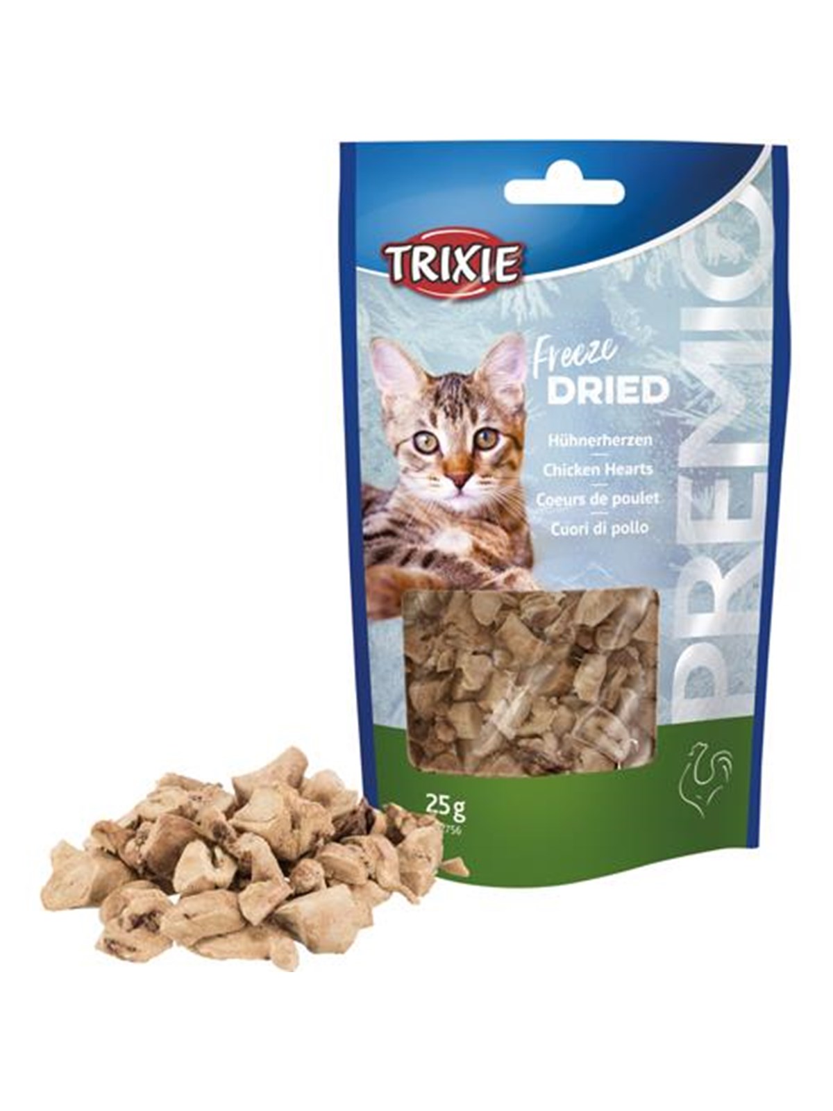 Trixie Kattesnack PREMIO Frysetørrede Kyllingehjerter 25g, Katteudstyr