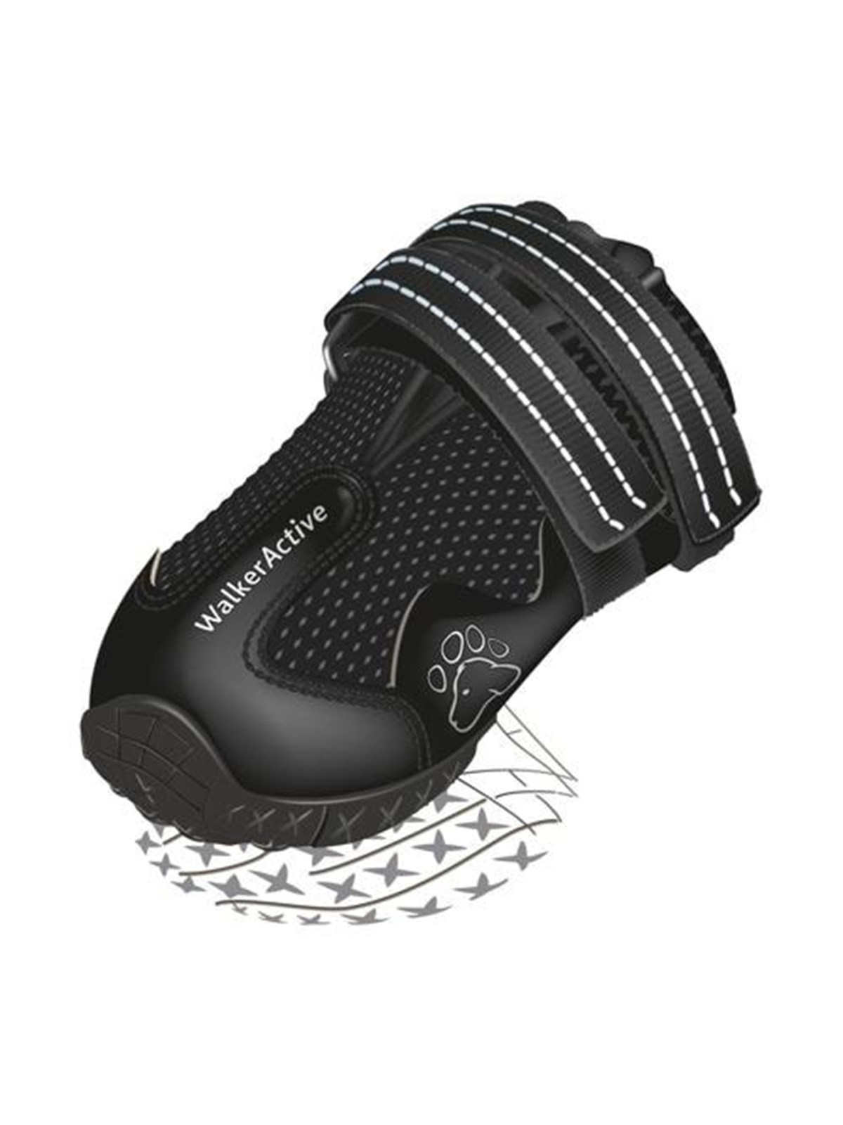 Trixie Walker Active protective boots XS 2 pcs. black, Hundeudstyr