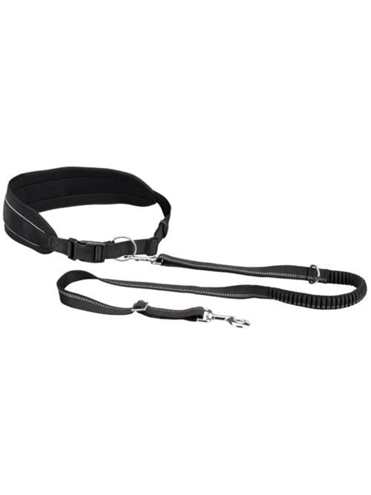 Trixie Waist belt with leash neoprene padded belt: 70-130 cm/9 cm leash: 1.20-1.50 m/25 mm graphite/black