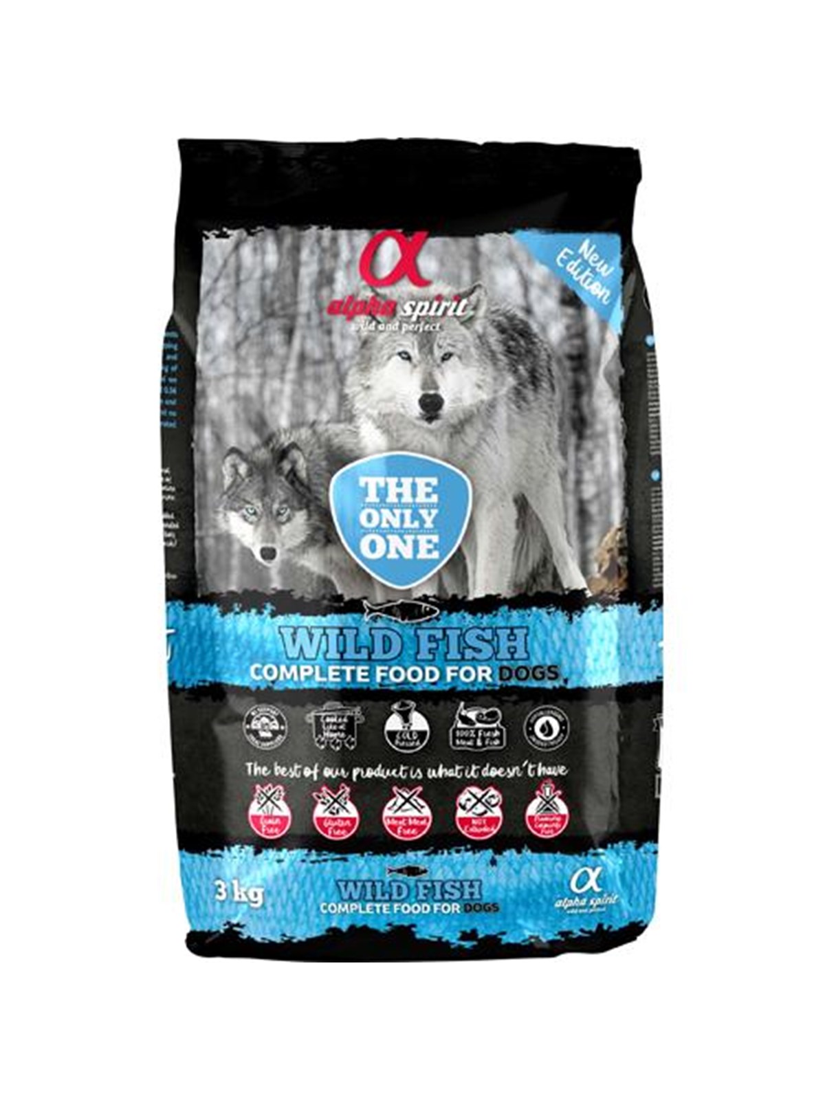Alpha Spirit The Only One Wild Fish 3kg, Hundeudstyr