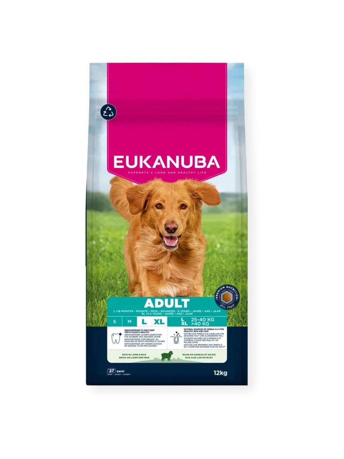 Eukanuba Adult Large Breed Lamb & Rice 12kg, Hundeudstyr
