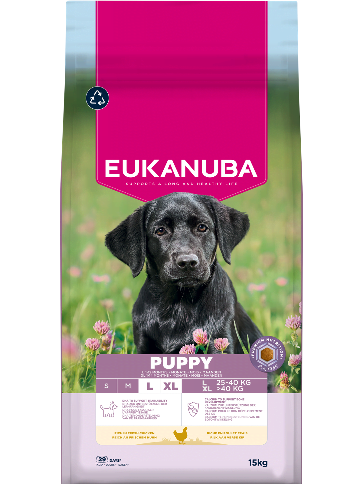 Eukanuba Puppy Large Breed Fresh Chicken 15kg, Hundeudstyr