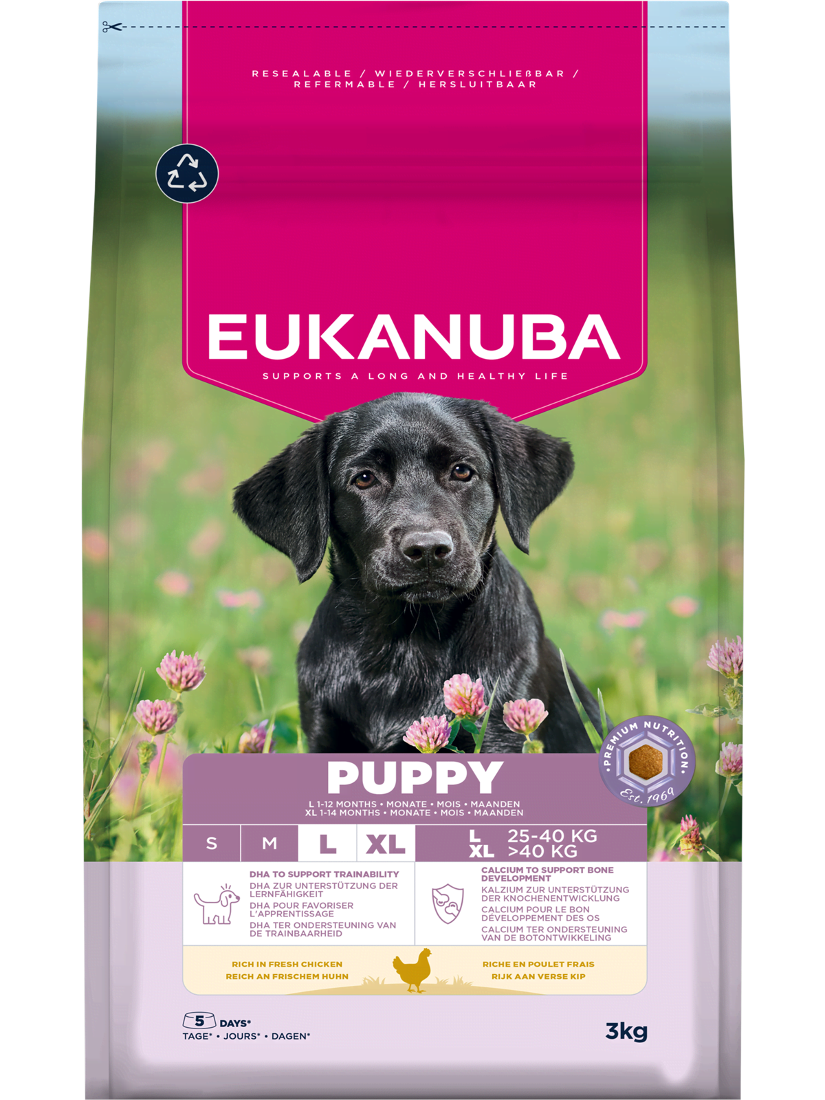 Eukanuba Puppy Large Breed Fresh Chicken 3kg, Hundeudstyr